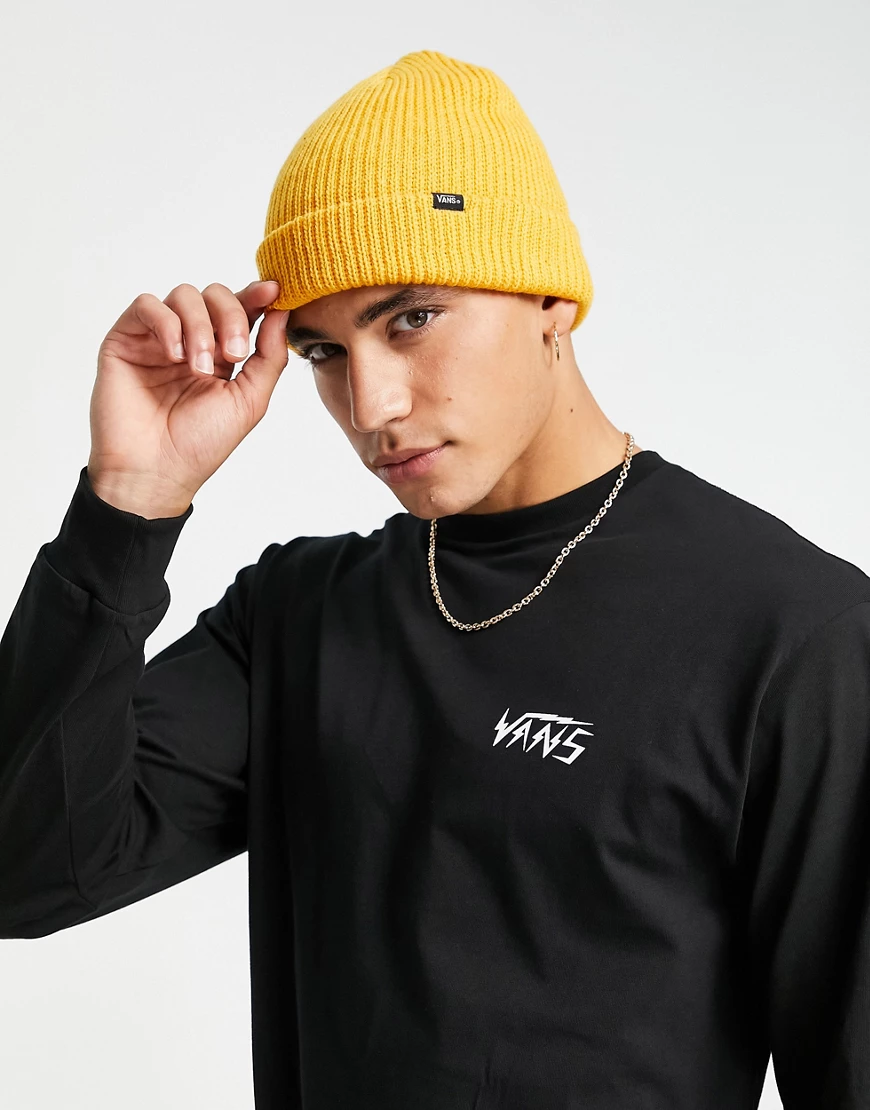 Vans – Core Basics – Strickmütze in Gelb günstig online kaufen