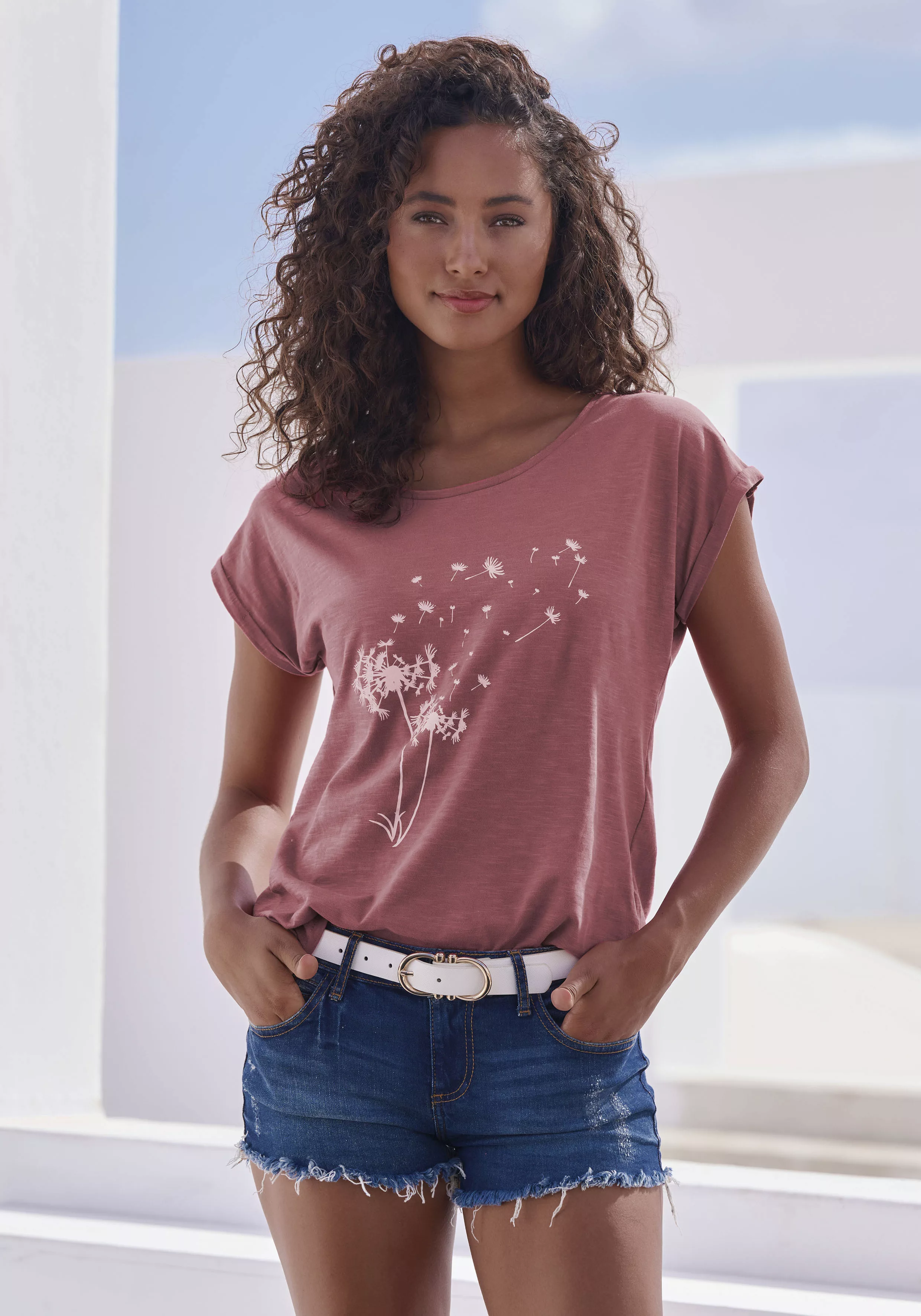 Vivance T-Shirt (1-tlg) mit Frontdruck "Pusteblume günstig online kaufen