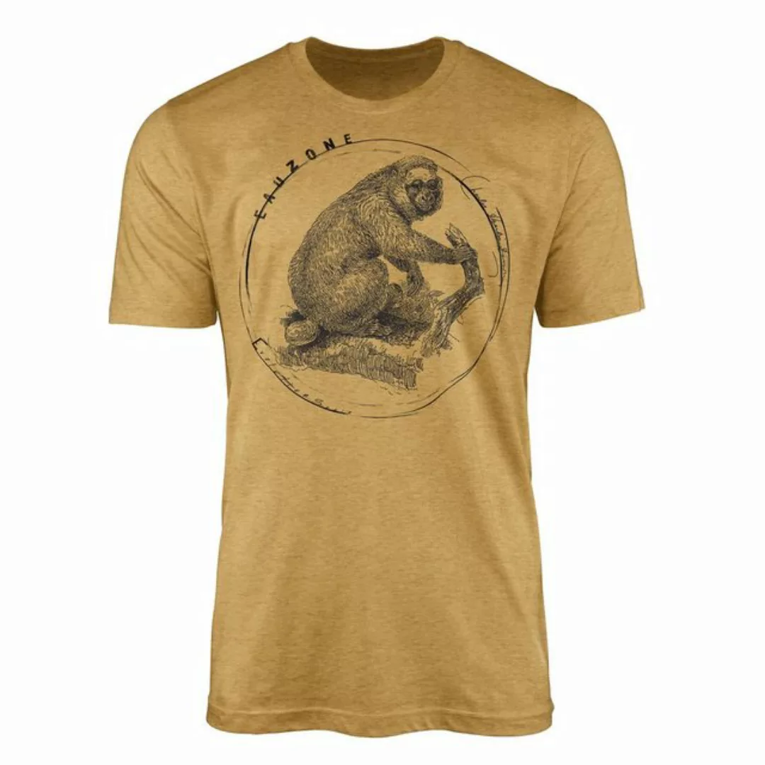 Sinus Art T-Shirt Evolution Herren T-Shirt Kahlkopf-Saki günstig online kaufen