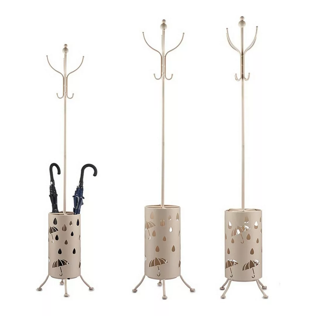 Garderobe Regenschirmständer Metall Creme (44 X 185 X 44 Cm) günstig online kaufen