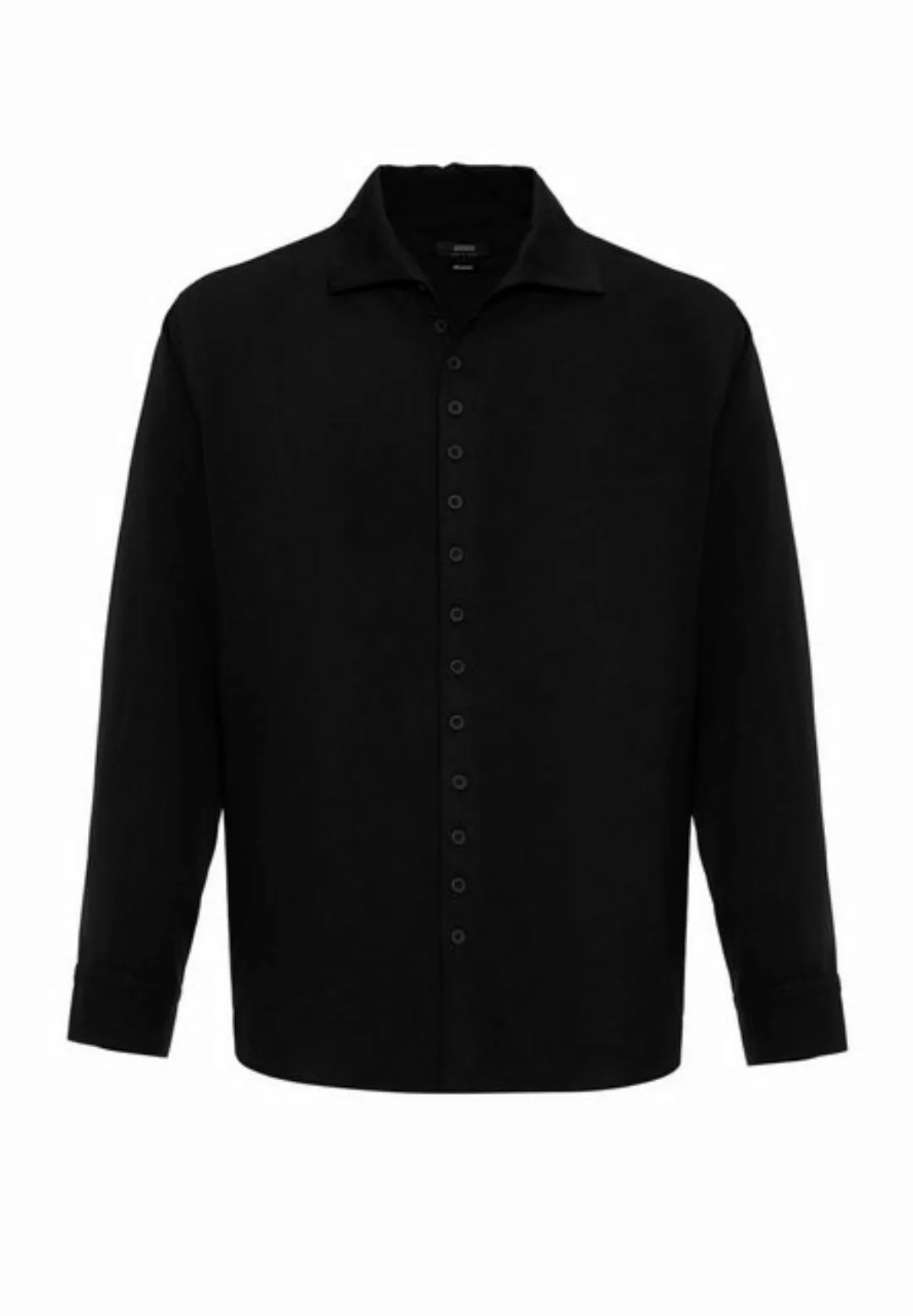 Antioch Blusenshirt Marino - Open Collar - Relax Fit - Long Sleeve günstig online kaufen