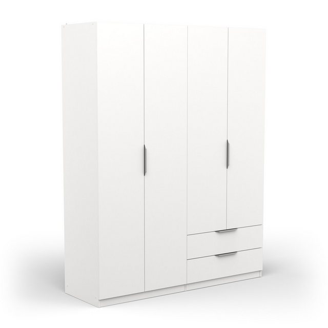 freiraum Drehtürenschrank GHOST in Matt weiß - 157,3x203x51,1cm (BxHxT) günstig online kaufen