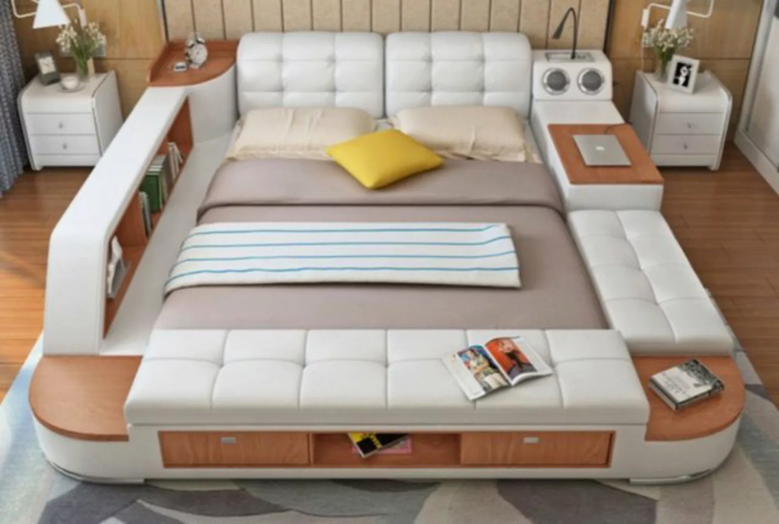 JVmoebel Bett, Multifunktion Bett Betten Ehebett Doppelbett Polsterbett Sch günstig online kaufen