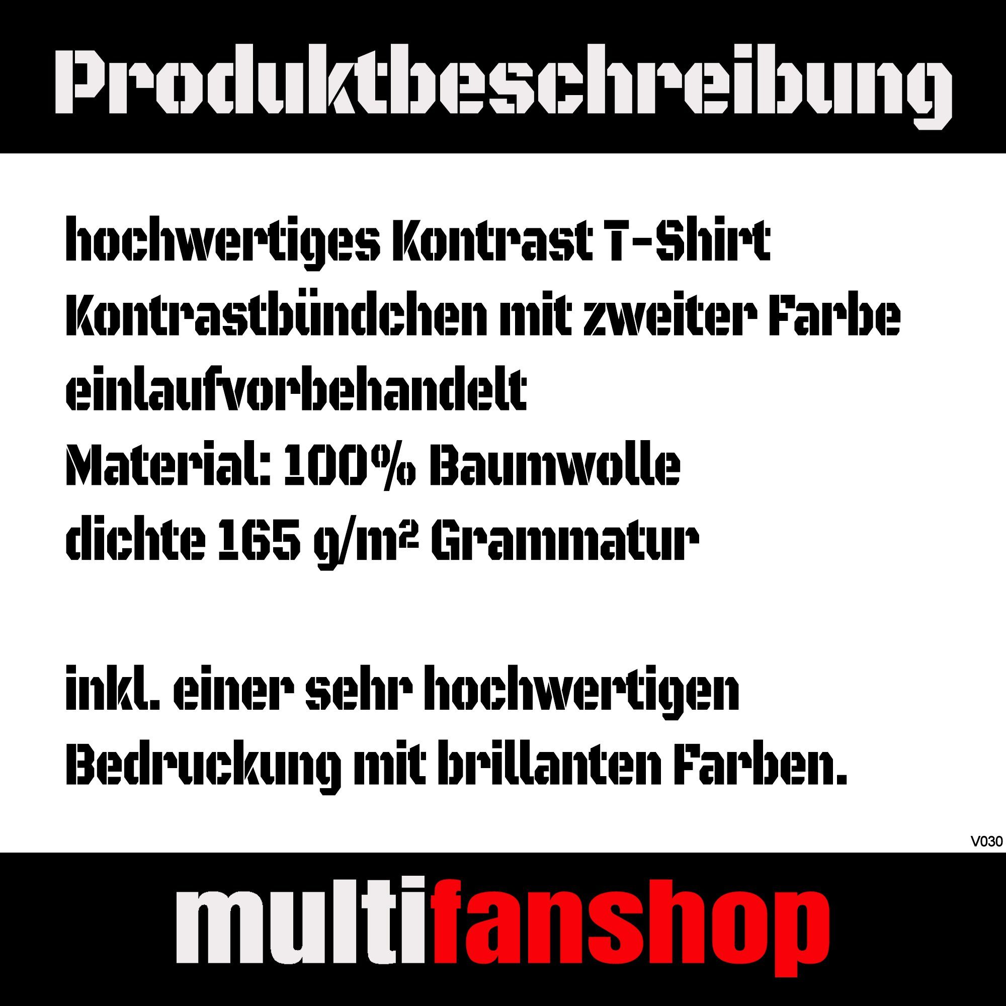 multifanshop T-Shirt Kontrast Deutschland - Adler günstig online kaufen