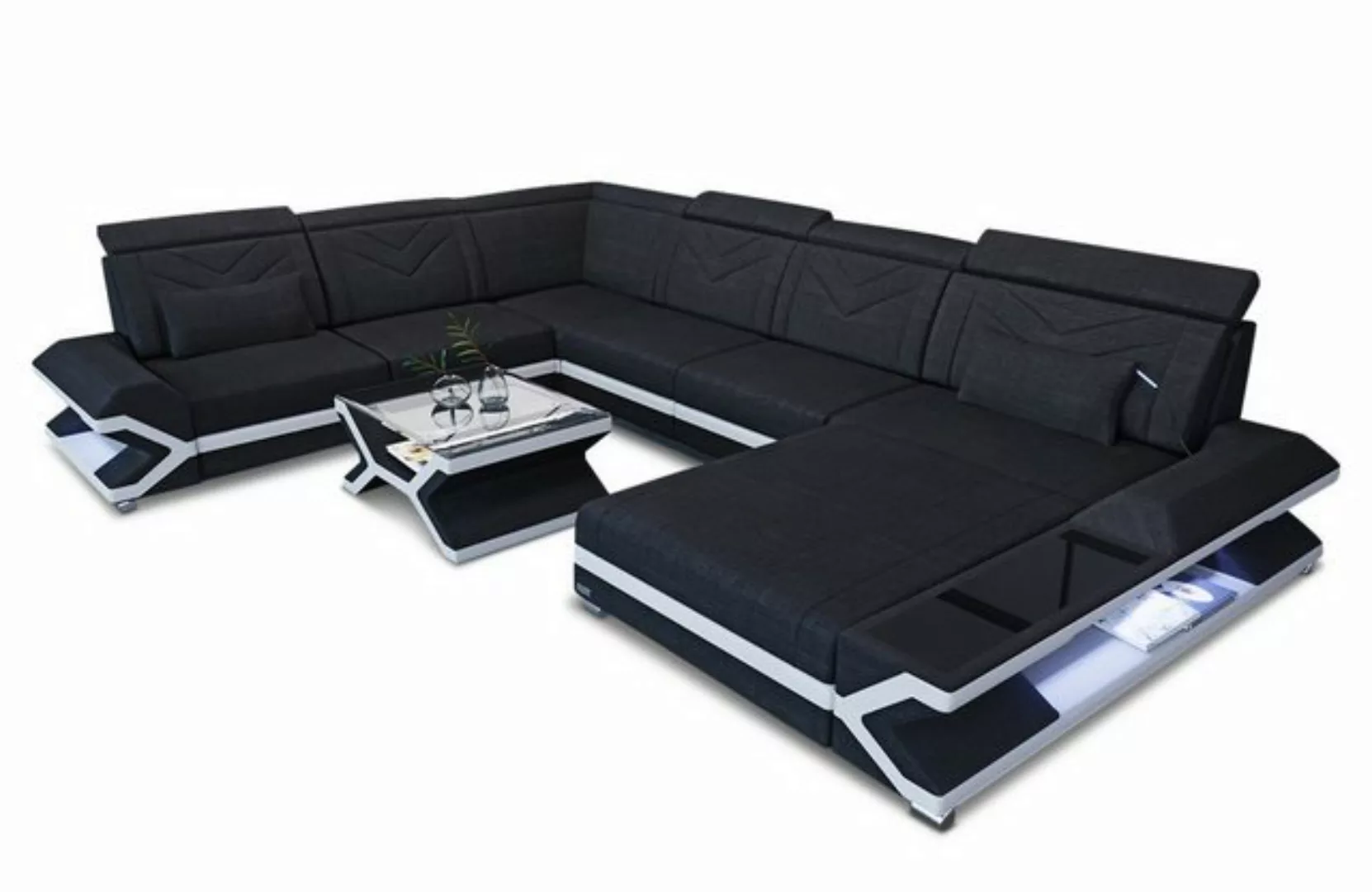 Sofa Dreams Wohnlandschaft Stoff Couch Polstersofa Napoli XXL U Form Stoffs günstig online kaufen