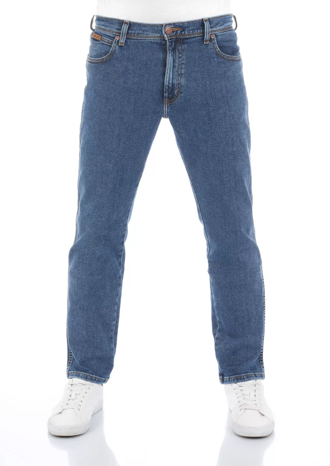 Wrangler Herren Jeans Texas Slim Fit Stretch - Blau - Stonewash günstig online kaufen