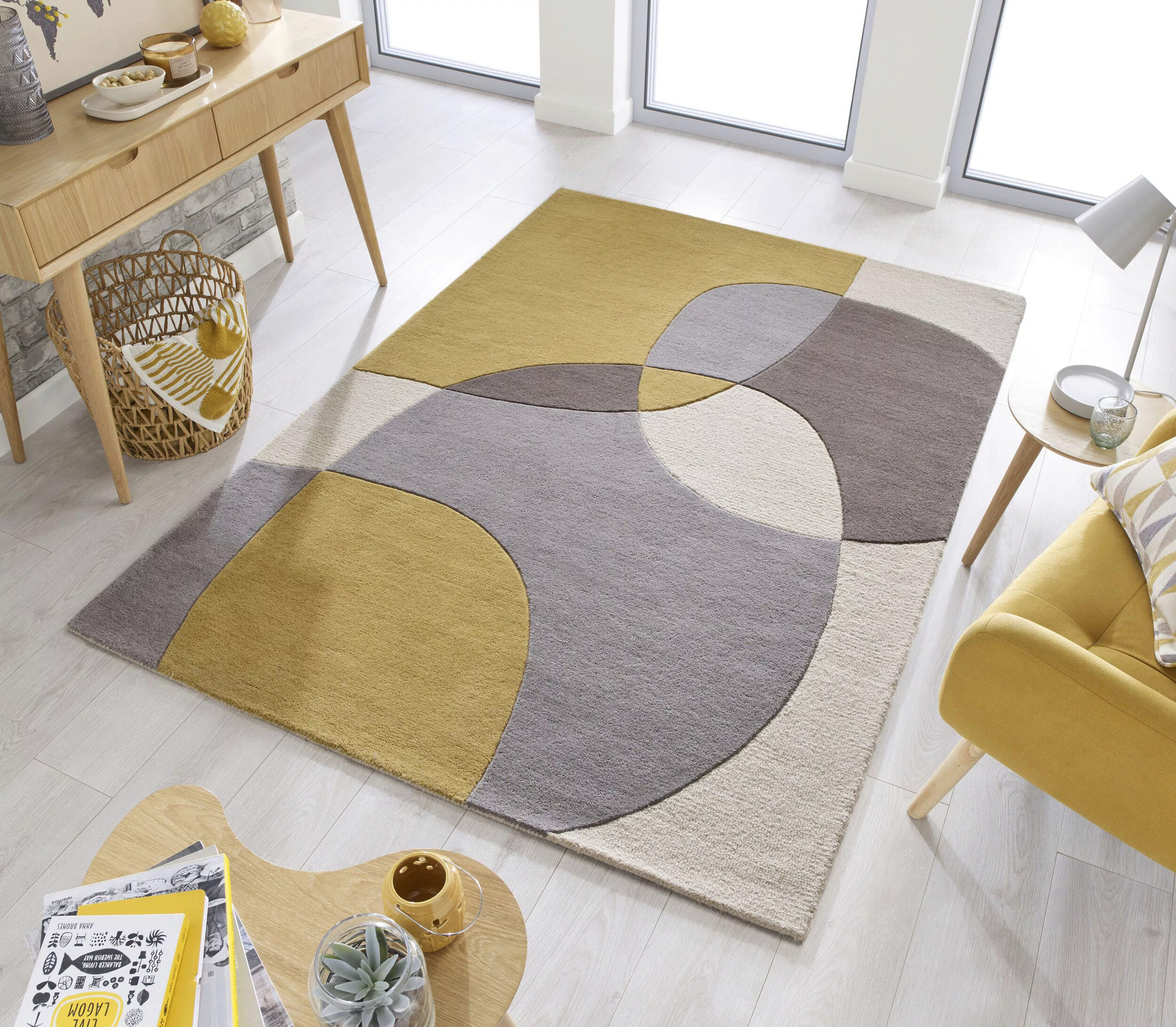 FLAIR RUGS Wollteppich »Glow«, rechteckig, fußbodenheizungsgeeignet, mit Ho günstig online kaufen