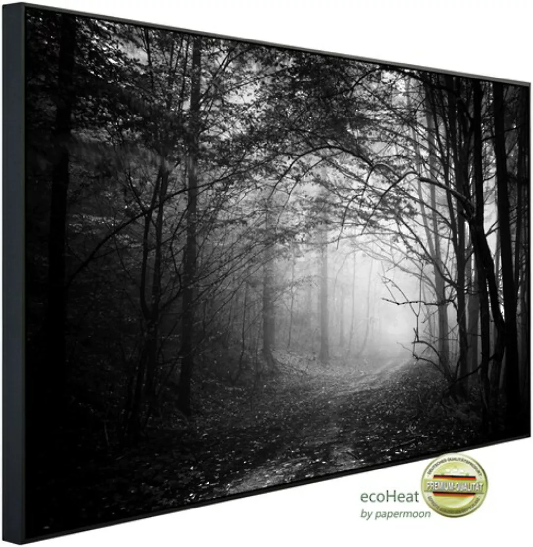 Papermoon Infrarotheizung »Waldweg Schwarz & Weiß« günstig online kaufen