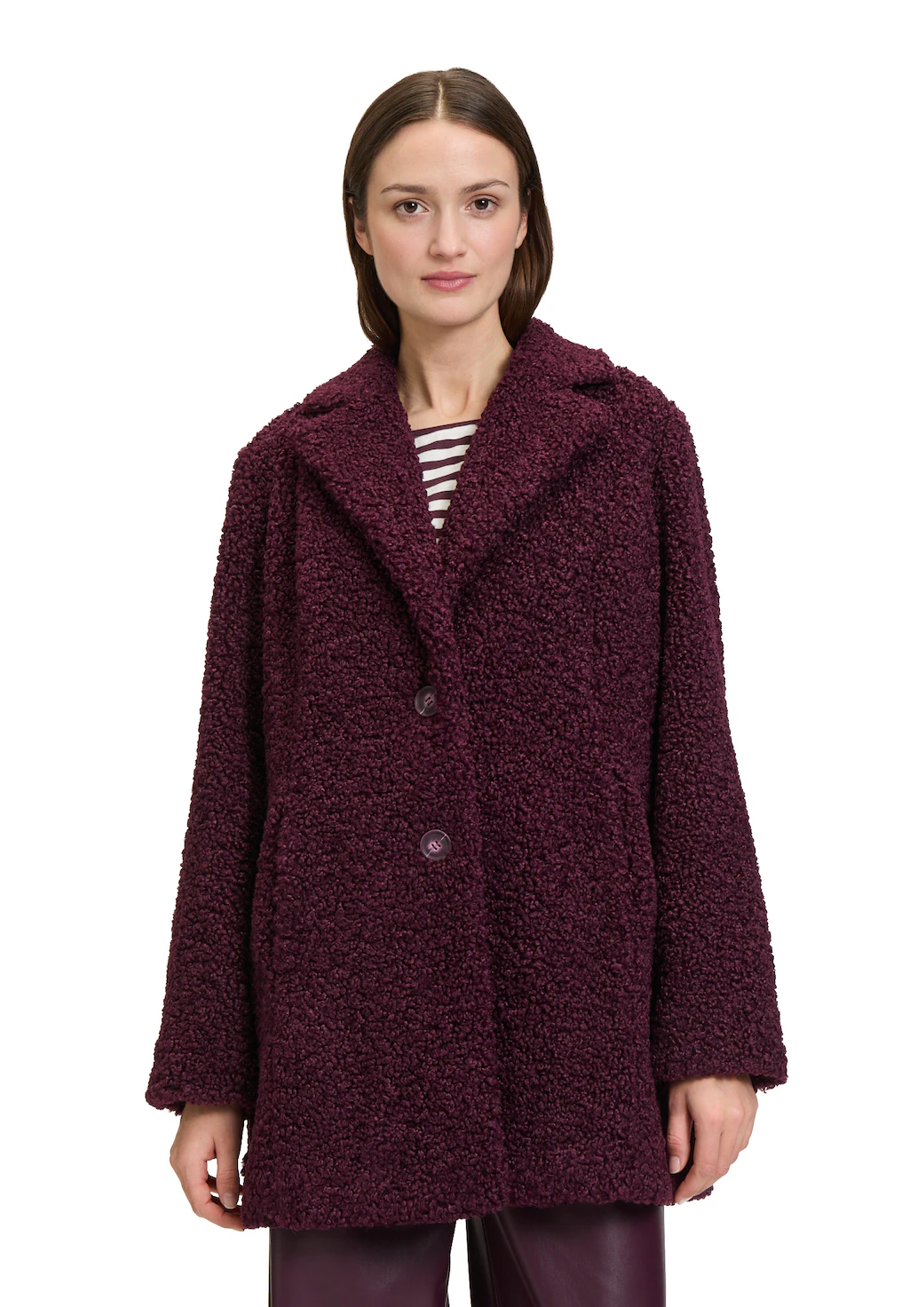Betty&Co Plüschjacke "Betty & Co Damen Outdoorjacke mit Reverskragen" günstig online kaufen