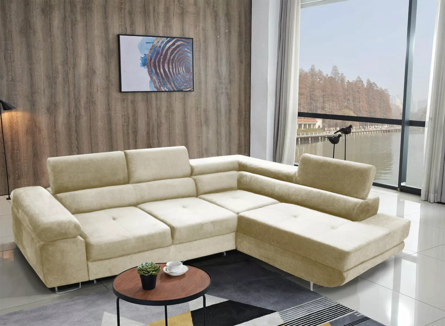 ALTDECOR Ecksofa ANT-L, Couch mit Schlaffunktion, Wohnzimmer - Wohnlandscha günstig online kaufen