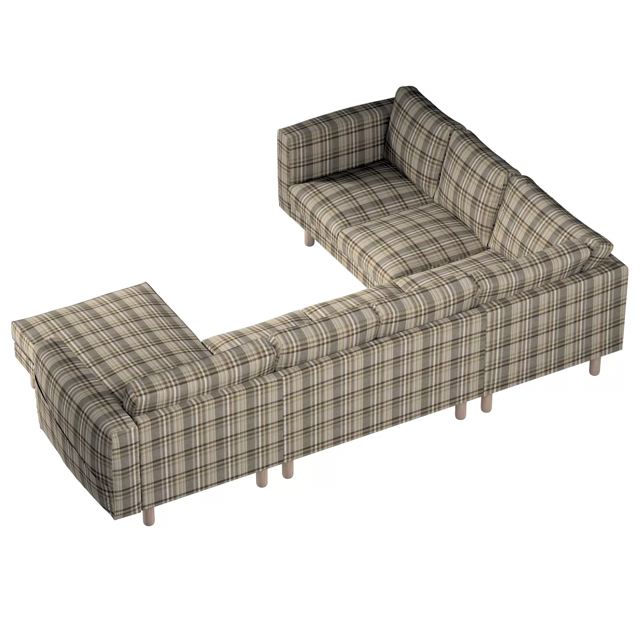 Bezug für Norsborg 5-Sitzer Ecksofa mit Recamiere, braun- beige, Norsborg B günstig online kaufen