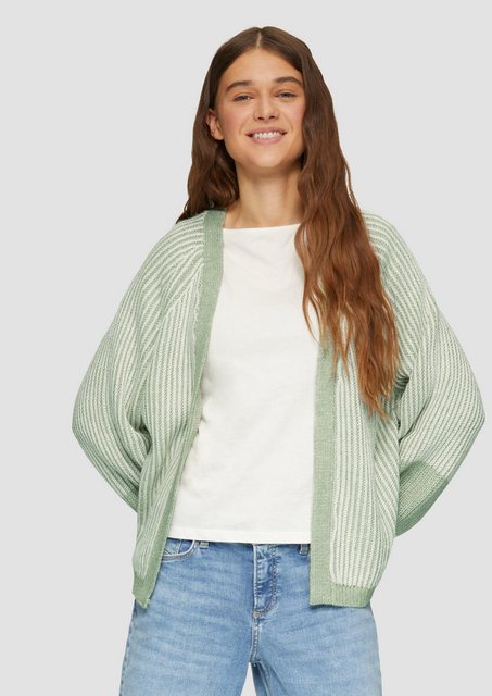 QS Funktionsjacke Softe Strickjacke mit Colour-Blocking günstig online kaufen