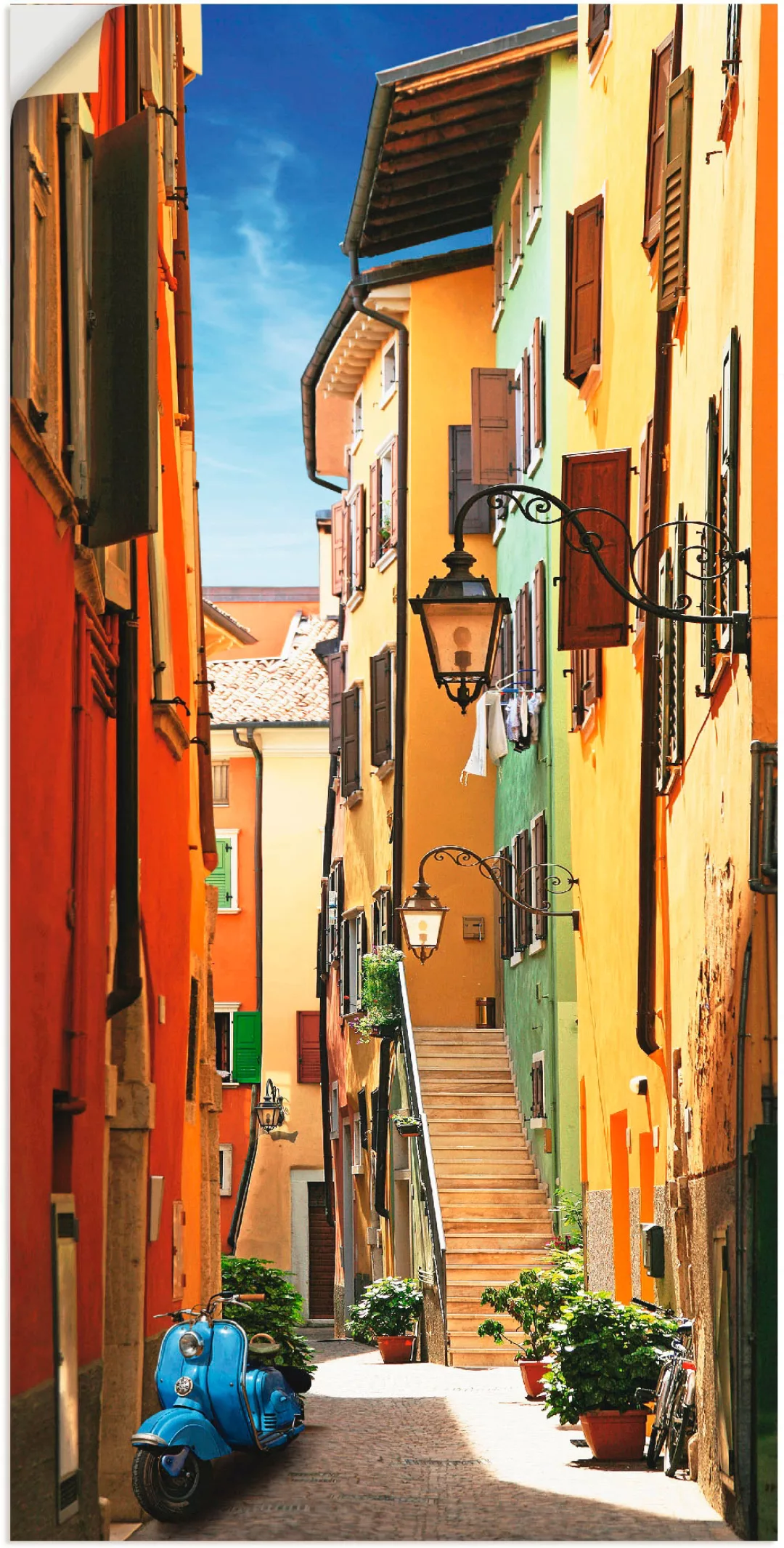 Artland Wandbild "Altstadtgasse Riva del Garda", Architektonische Elemente, günstig online kaufen