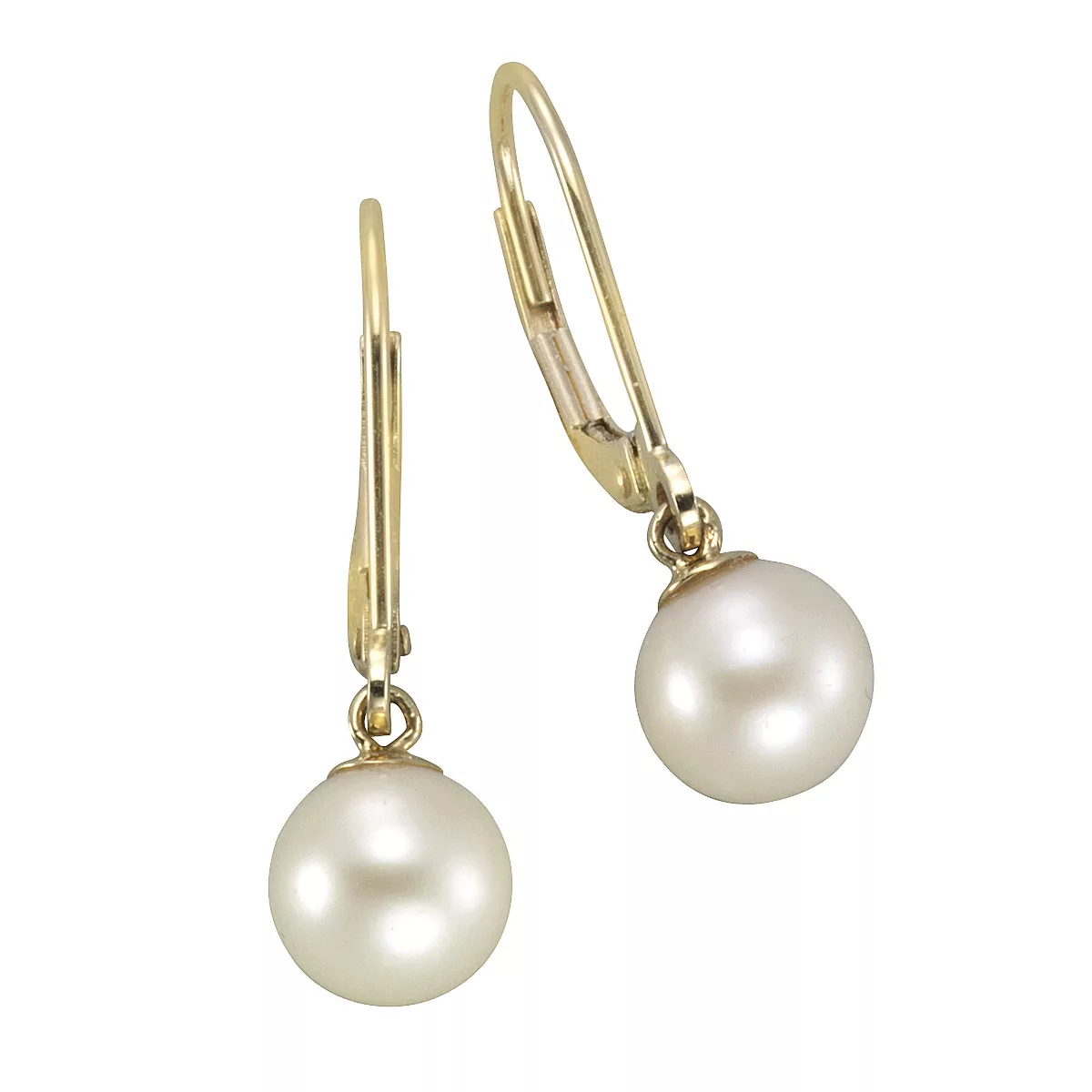 Vivance Paar Ohrhänger "375 Gold Perlen weiß 7-7,5mm" günstig online kaufen