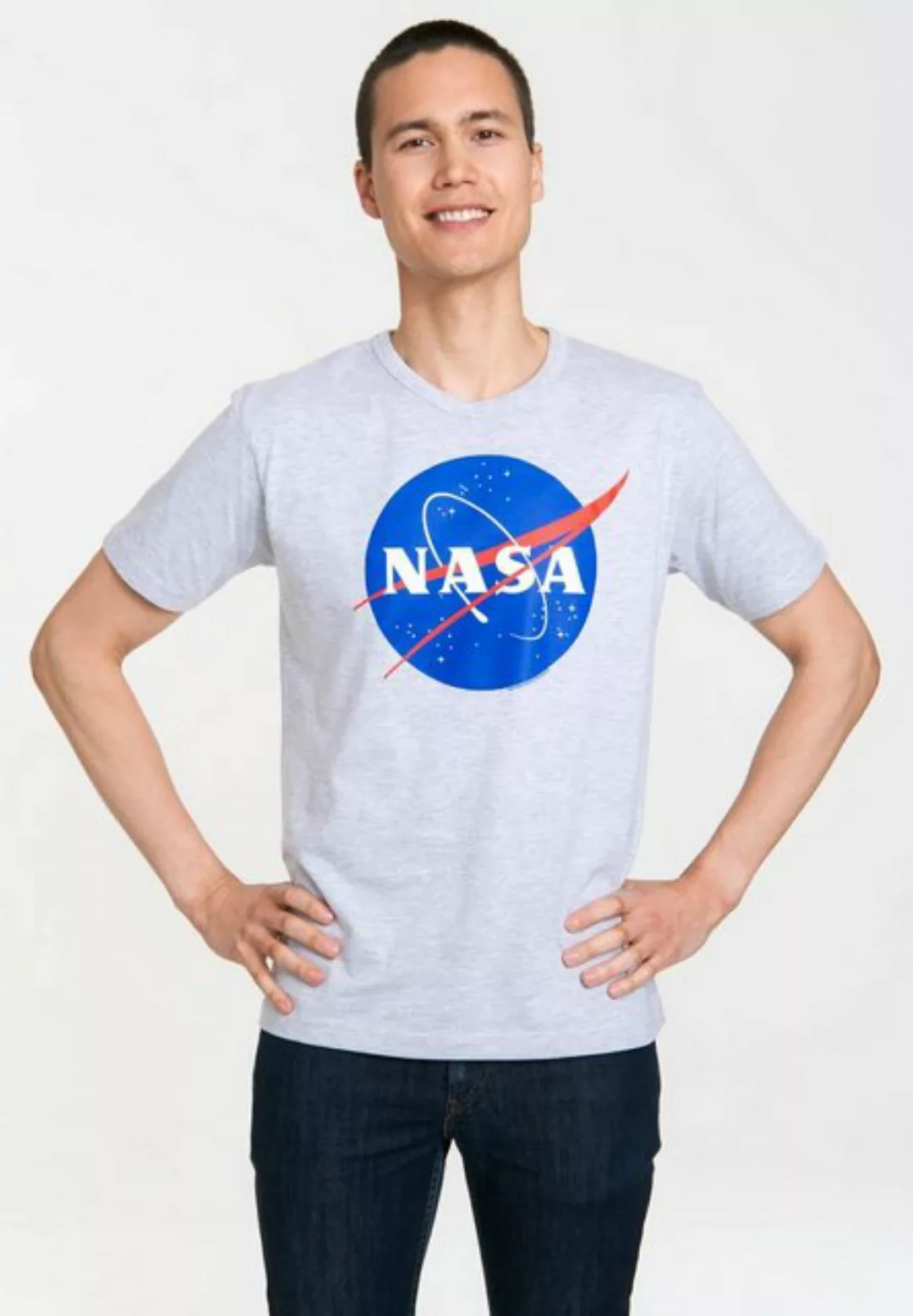 LOGOSHIRT T-Shirt NASA Logo mit coolem NASA-Logo günstig online kaufen