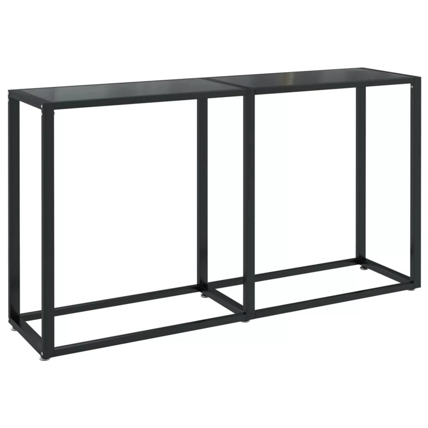 vidaXL Konsolentisch Schwarz 140x35x75,5 cm Hartglas Modell 2 günstig online kaufen