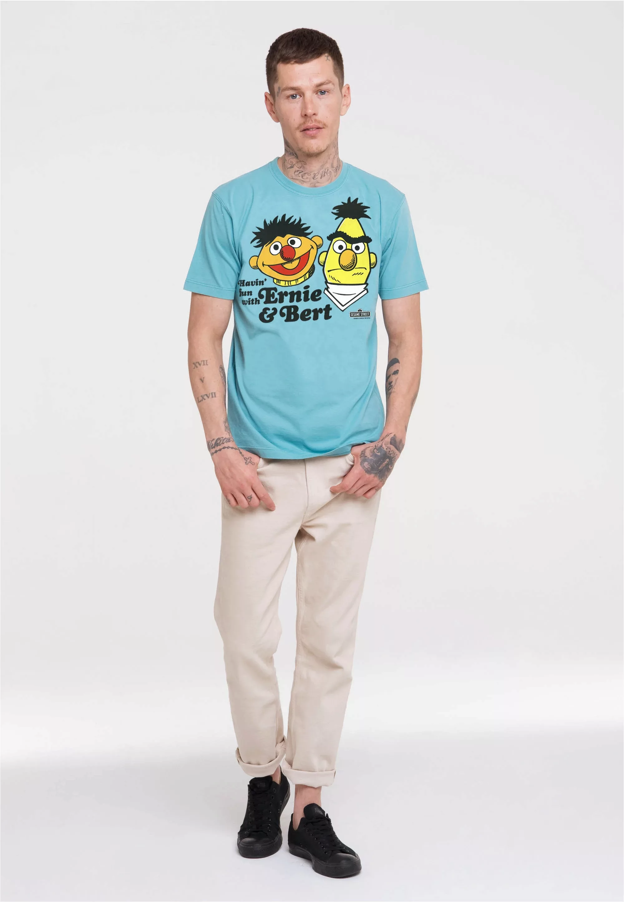 LOGOSHIRT T-Shirt "Sesamstrasse - Ernie & Bert  Havin Fun", mit angesagtem günstig online kaufen