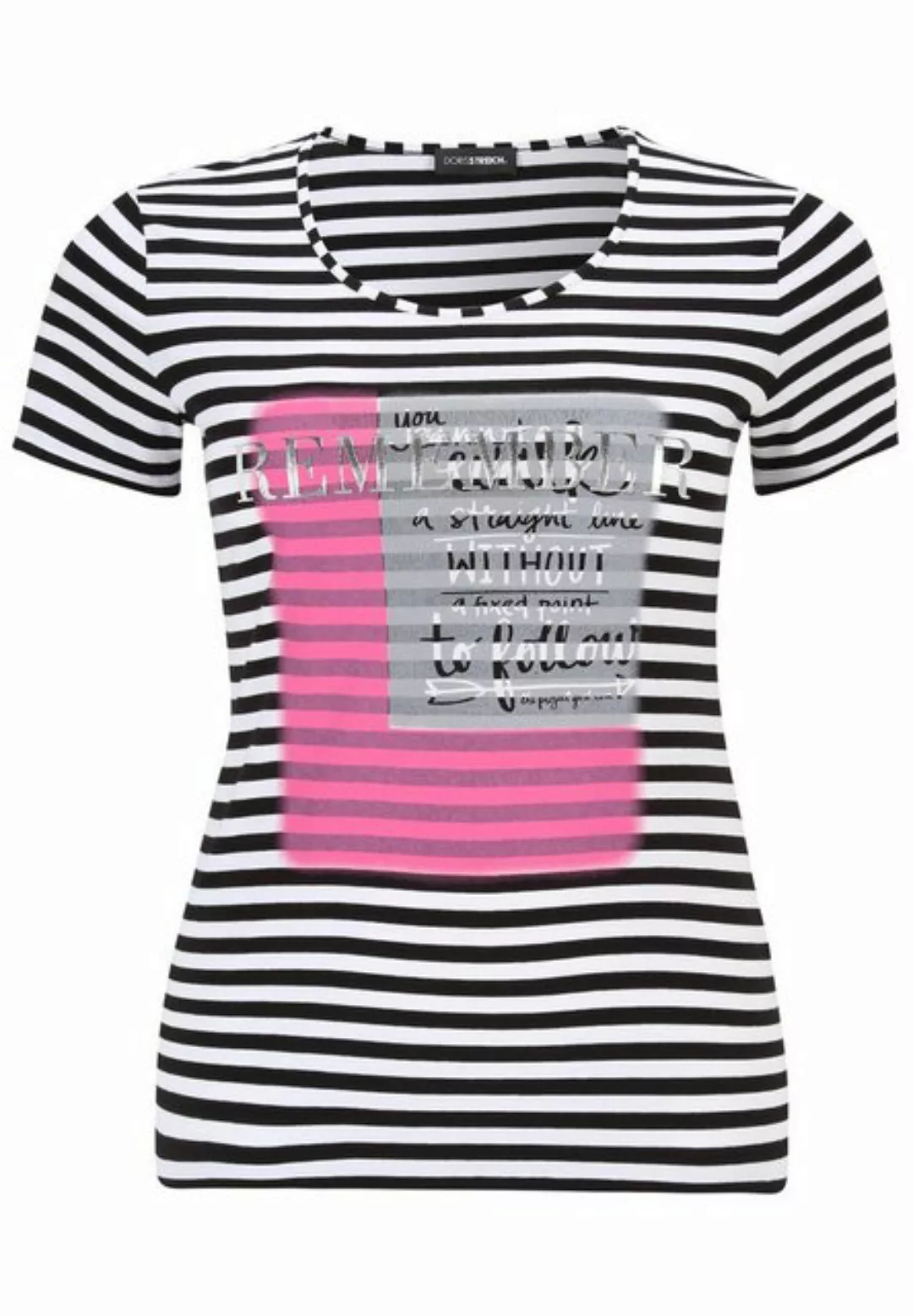 Doris Streich T-Shirt T-Shirt mit Streifen-Muster und Motivprint mit modern günstig online kaufen