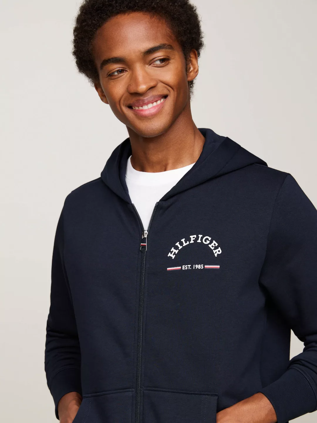 Tommy Hilfiger Kapuzensweatjacke "ROUNDALL HOODED ZIP THROUGH" günstig online kaufen