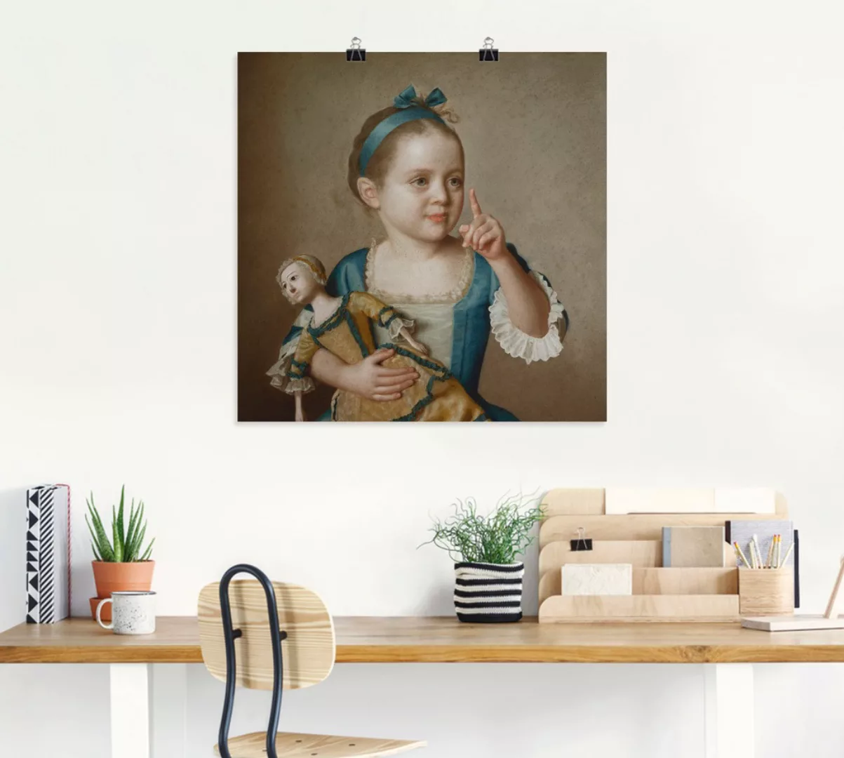 Artland Wandbild "Mädchen mit Puppe.", Kind, (1 St.), als Leinwandbild, Pos günstig online kaufen