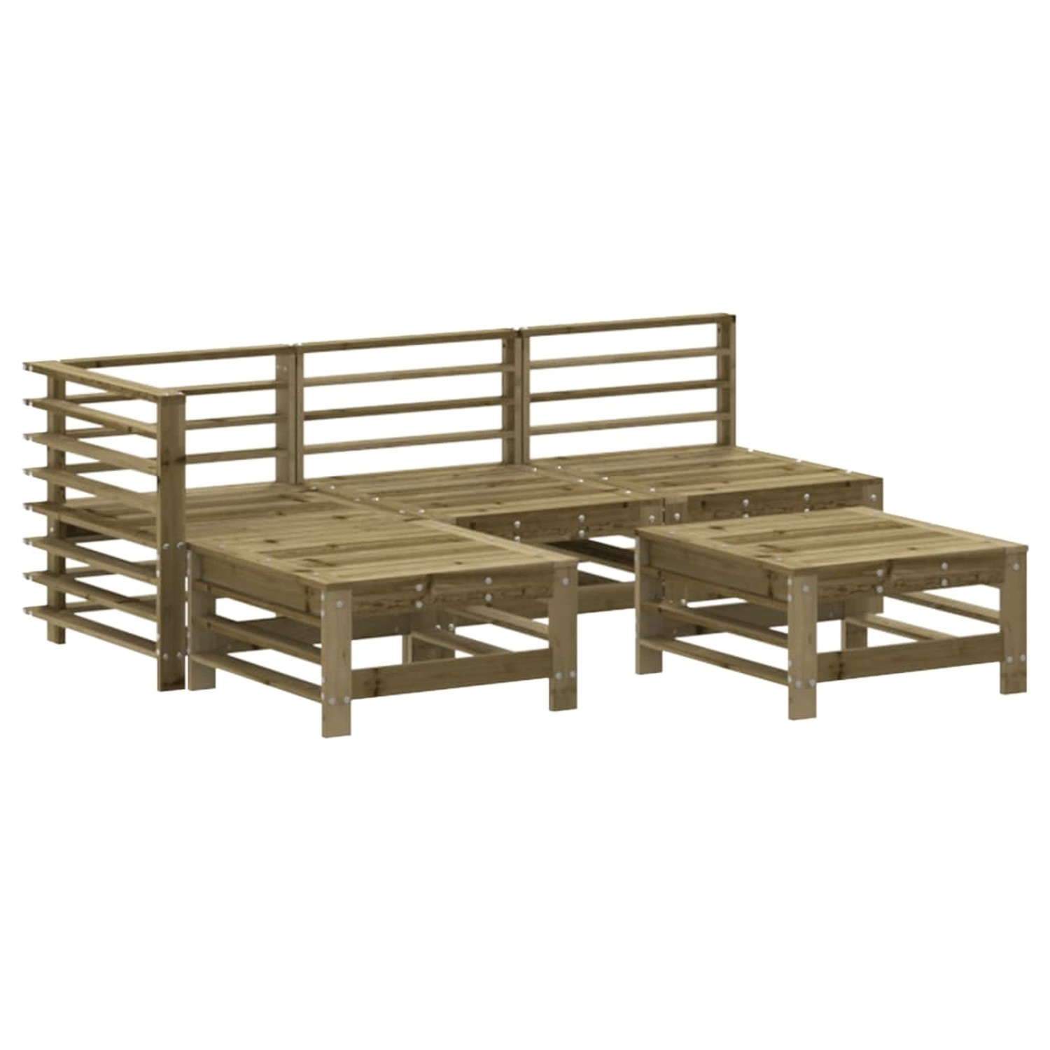 vidaXL 5-Tlg Garten-Lounge-Set Kiefernholz Imprägniert 3186563 günstig online kaufen