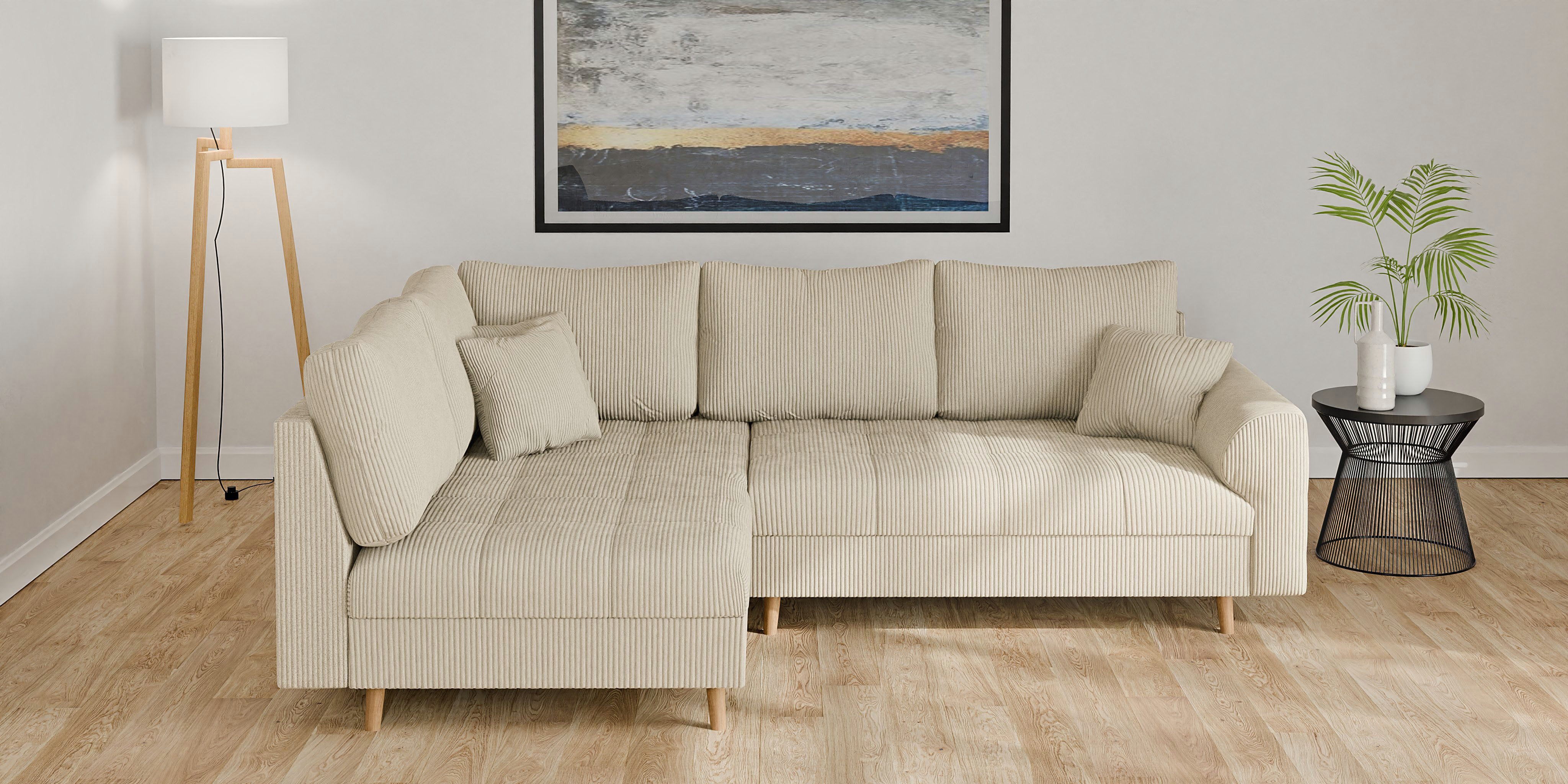 Home affaire Ecksofa "CHARRE L-Form mit Ottomane, Maße B/T/H: 231/161/81 cm günstig online kaufen