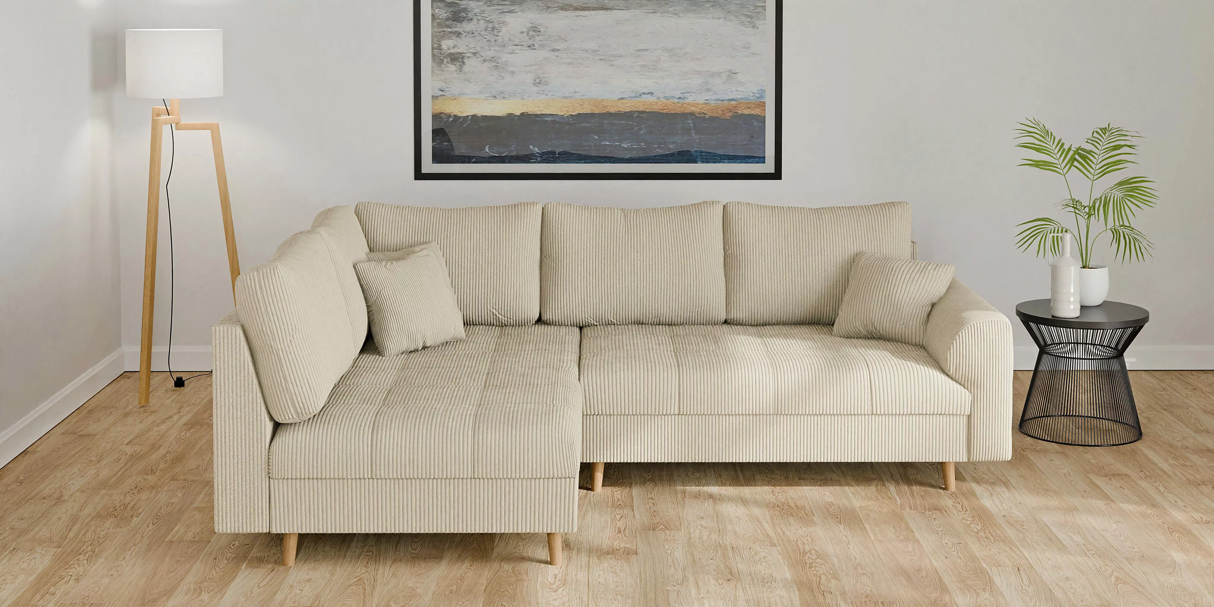 Home affaire Ecksofa "CHARRE L-Form mit Ottomane, Maße B/T/H: 231/161/81 cm günstig online kaufen