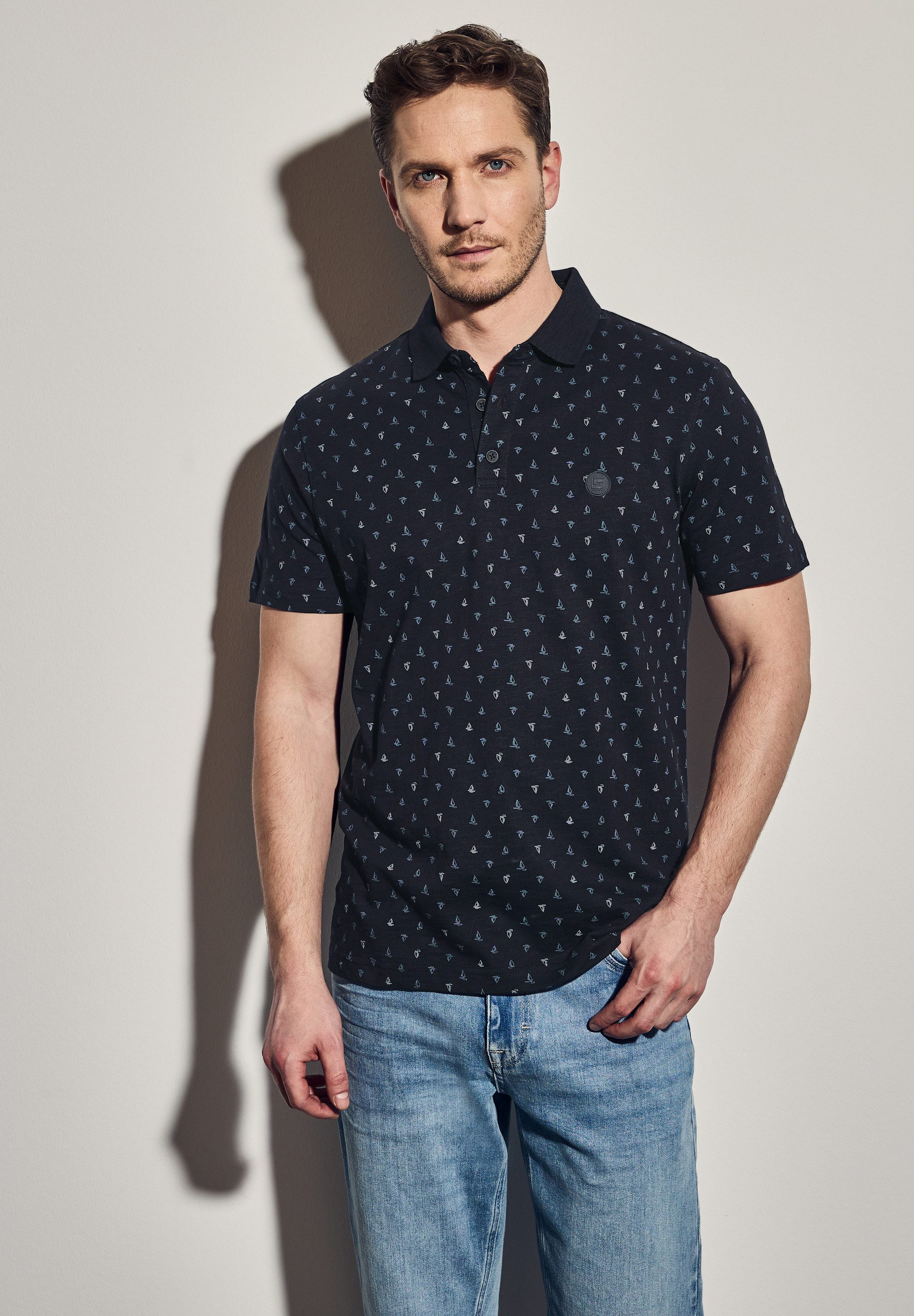 STREET ONE MEN Poloshirt, aus reiner Baumwolle günstig online kaufen