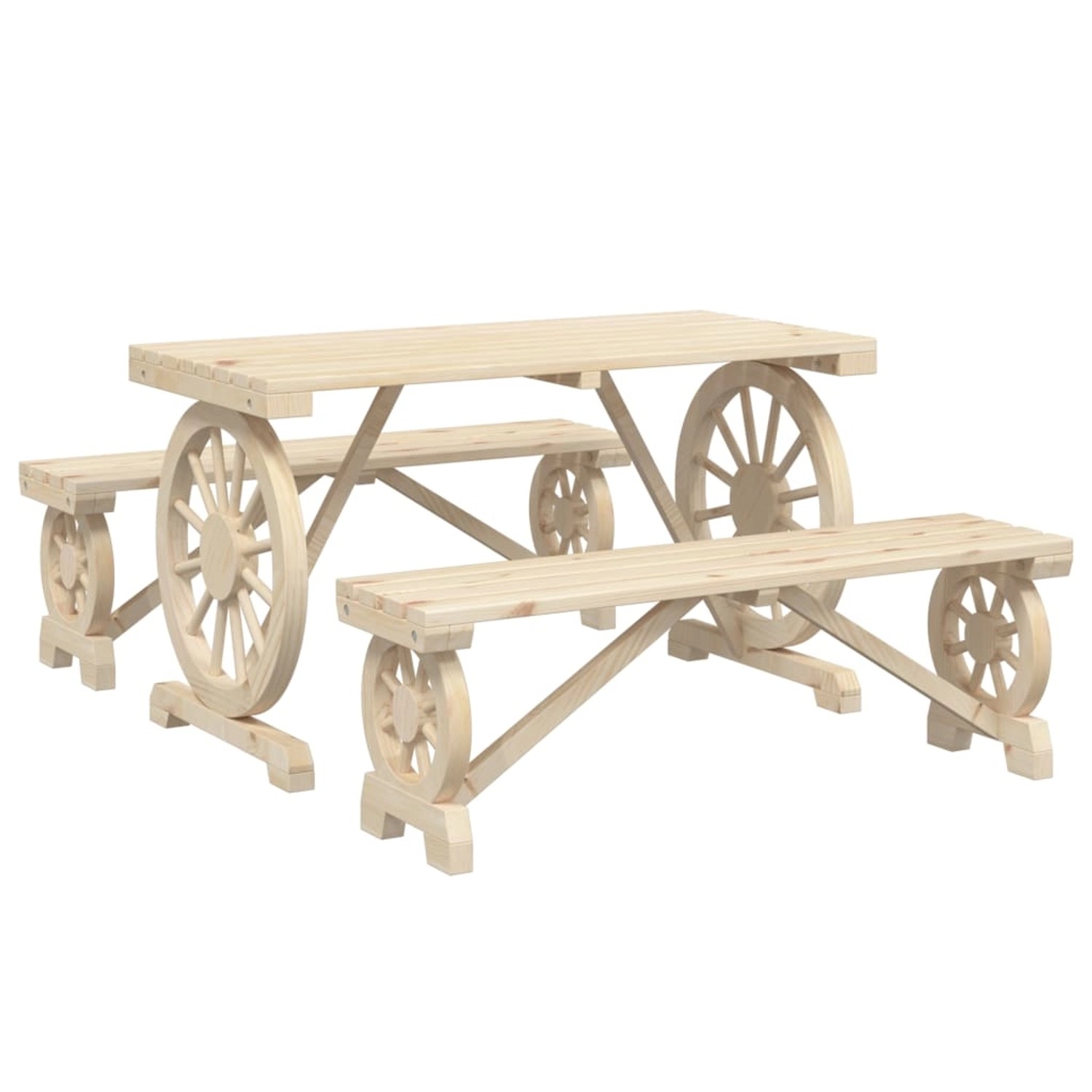 vidaXL 3-Tlg Garten-Essgruppe Massivholz Tanne 3207137 günstig online kaufen