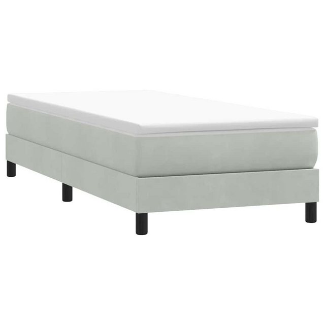 vidaXL Boxspringbett, Boxspringbett ohne Matratze Hellgrau 90x210 cm Samt günstig online kaufen