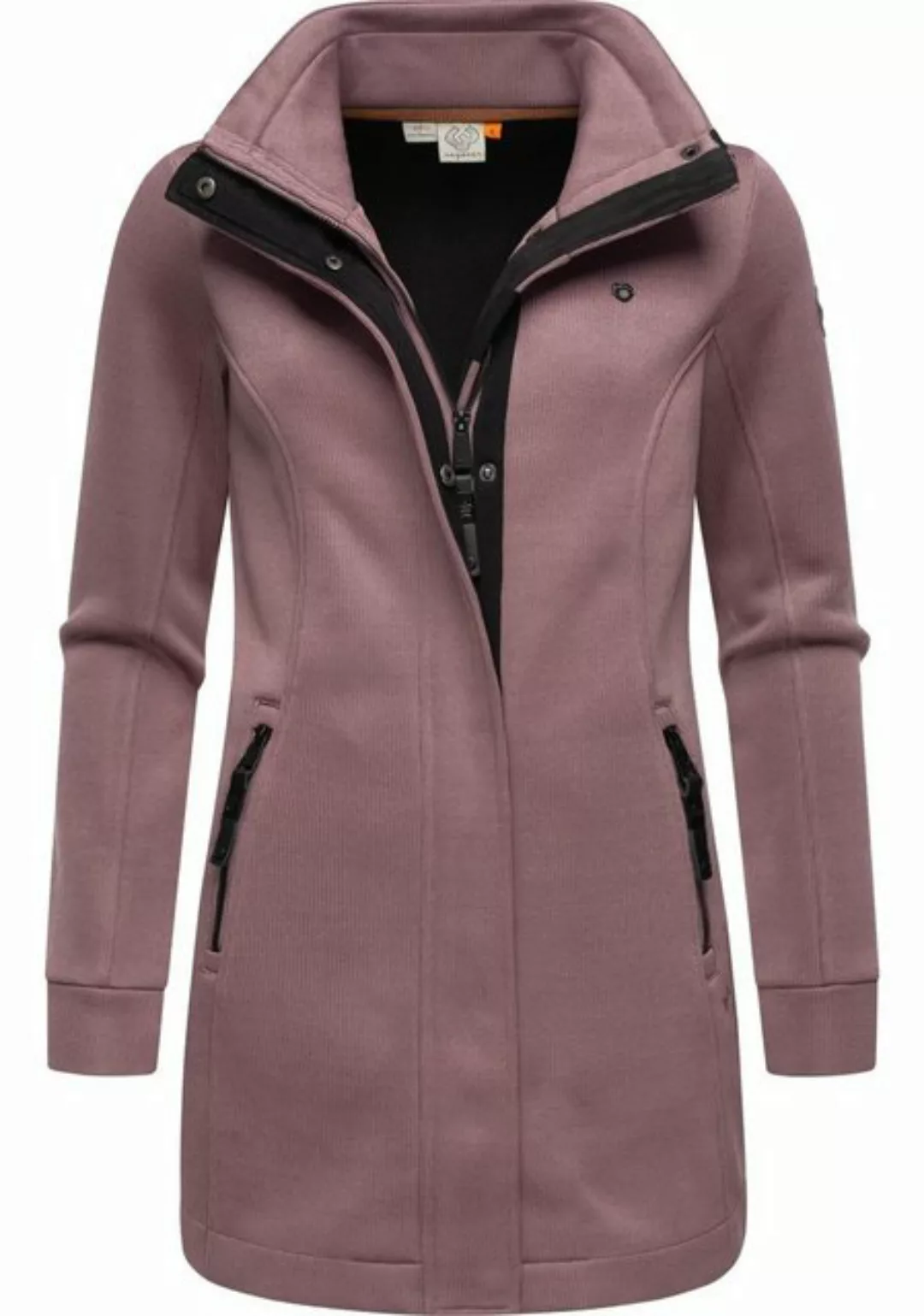 Ragwear Sweatjacke Letrice Bonded Elegante Zip-Jacke mit hohem Kragen in Fe günstig online kaufen