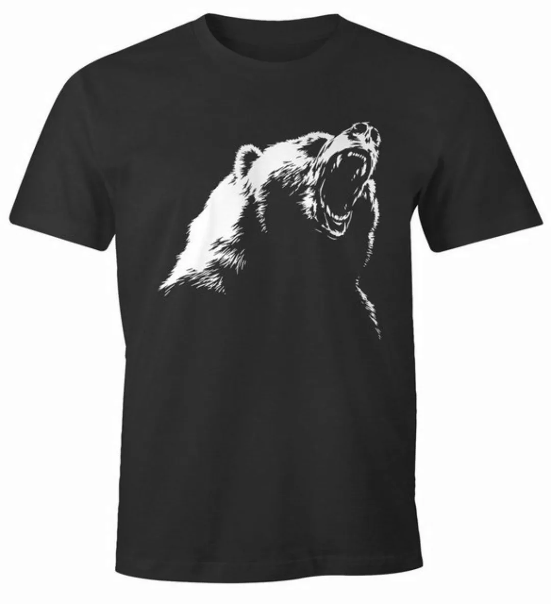 MoonWorks Print-Shirt Herren T-Shirt Grizzly Bär mit Print günstig online kaufen