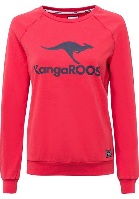 KangaROOS Sweatshirt Langarm, figurumspielender Schnitt, mit Print, Rundhal günstig online kaufen