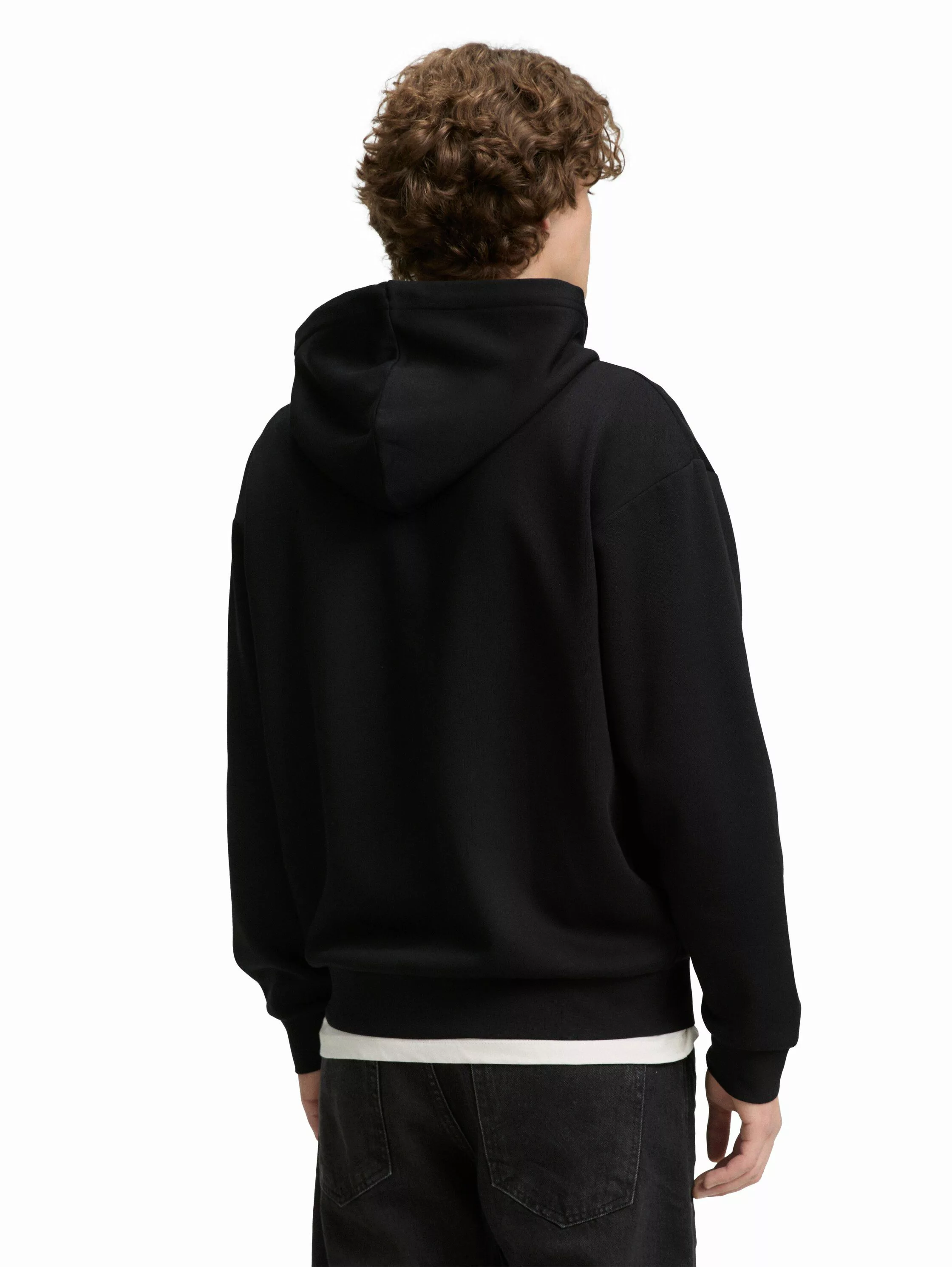 TOM TAILOR Denim Kapuzensweatjacke mit Logostickerei günstig online kaufen