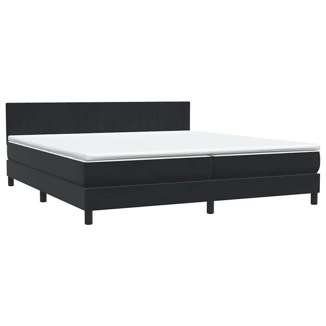 vidaXL Bett Boxspringbett mit Matratze Schwarz 200x210 cm Samt günstig online kaufen