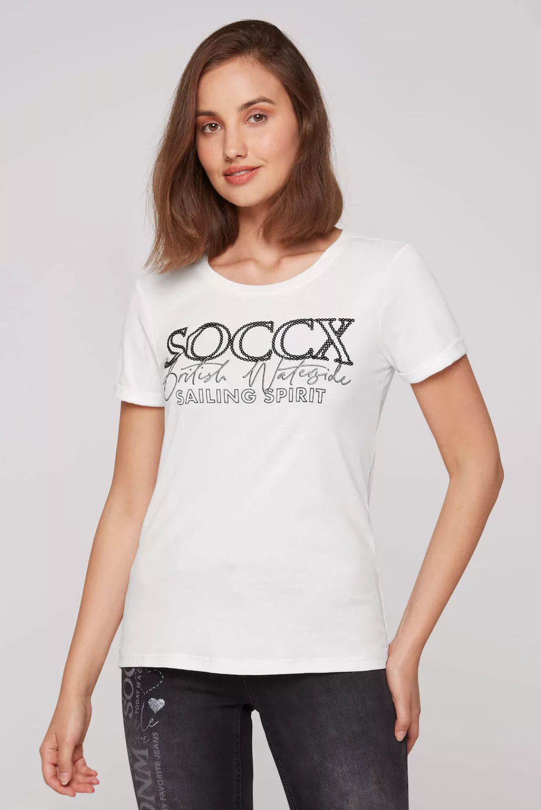 SOCCX V-Shirt, mit Baumwolle günstig online kaufen