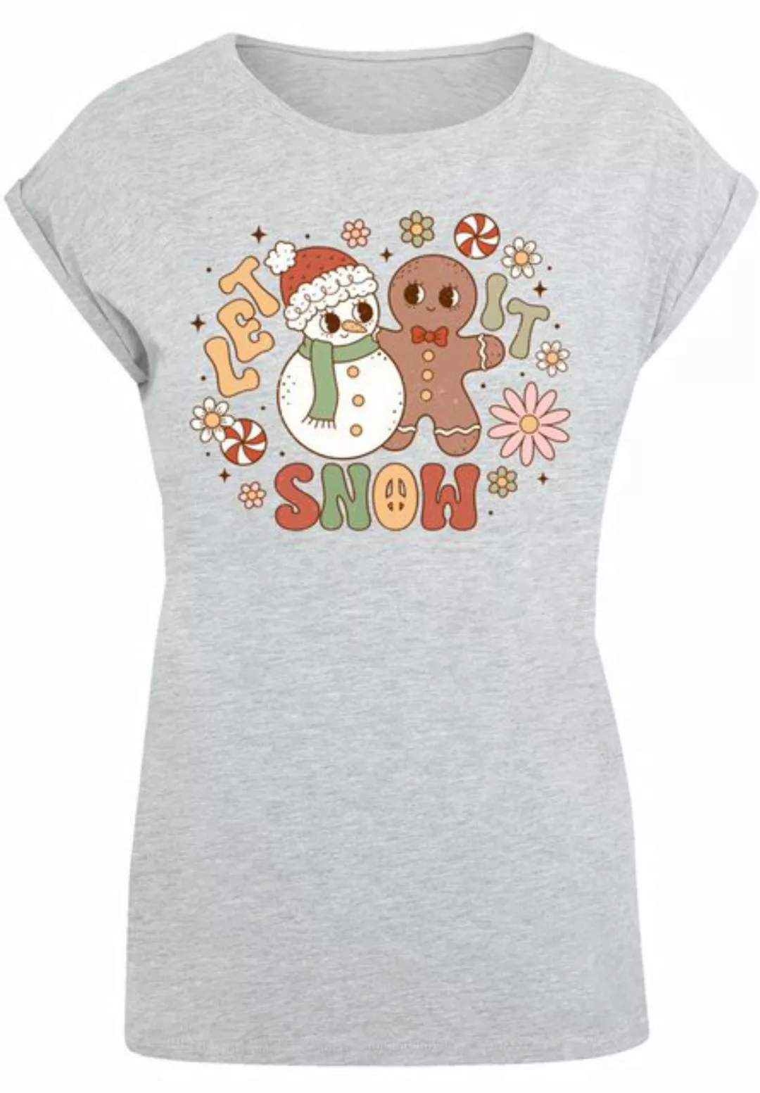 F4NT4STIC T-Shirt Let It Snow Weihnachten Gingerbread Premium Qualität, Wei günstig online kaufen