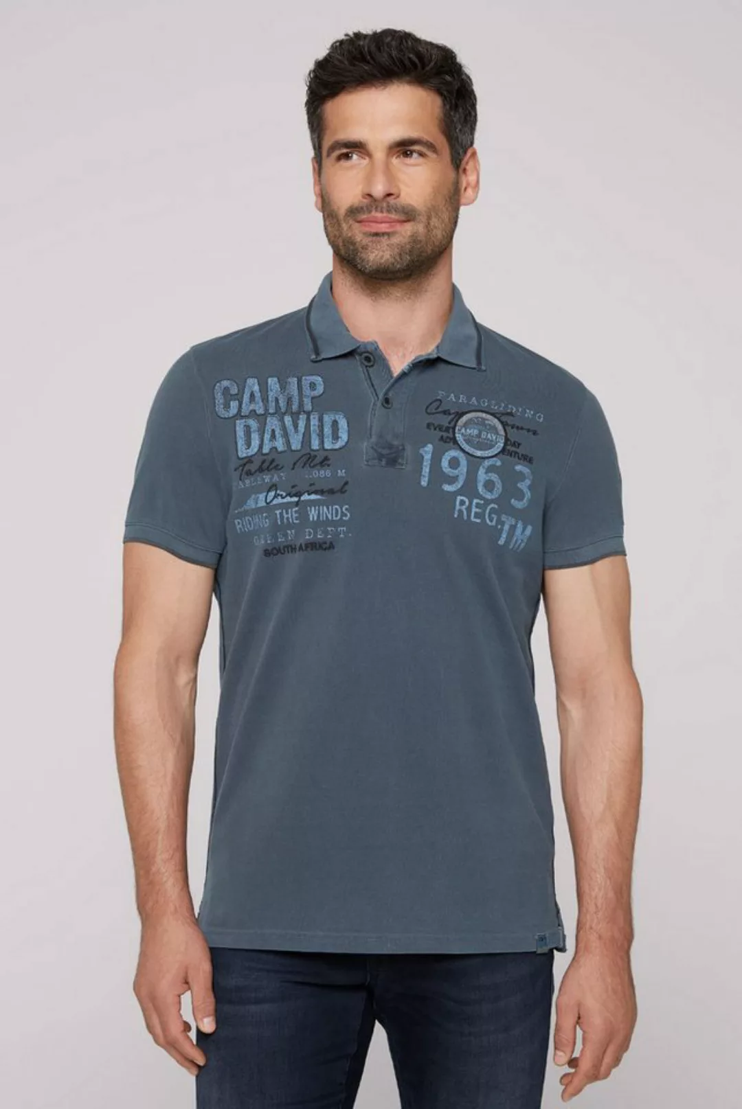 CAMP DAVID Poloshirt Poloshirt PARAGLIDING CAPE TOWN I (1-tlg) günstig online kaufen