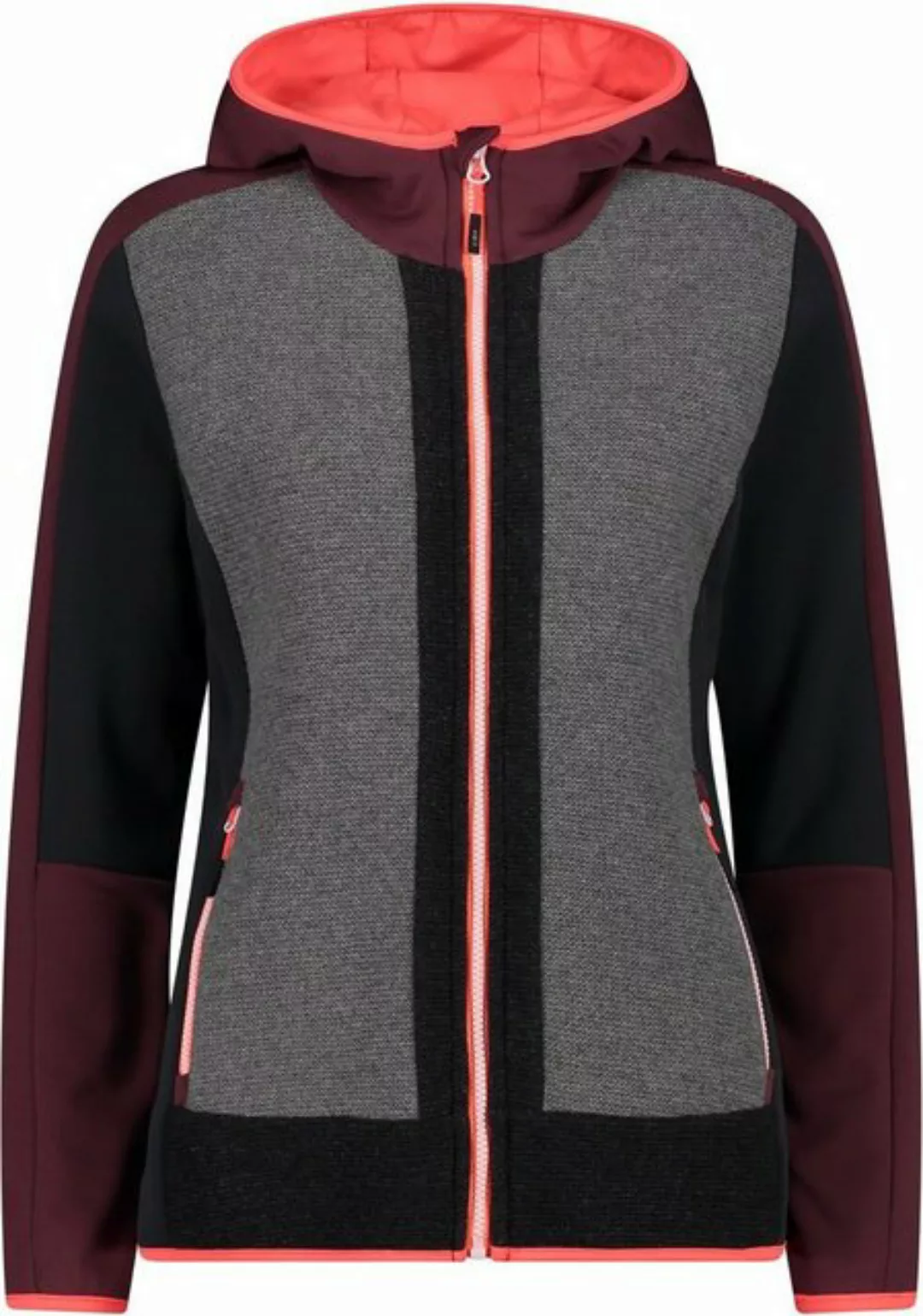 CMP Outdoorjacke WOMAN JACKET FIX HOOD BURGUNDY günstig online kaufen