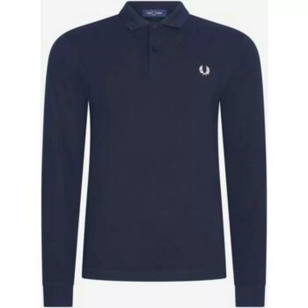 Fred Perry  Poloshirt LS einfarbiges  Hemd - Marineblau günstig online kaufen