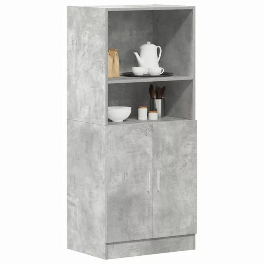 vidaXL Unterschrank Küchenschrank Betongrau 57x41,5x131,5 cm Holzwerkstoff günstig online kaufen