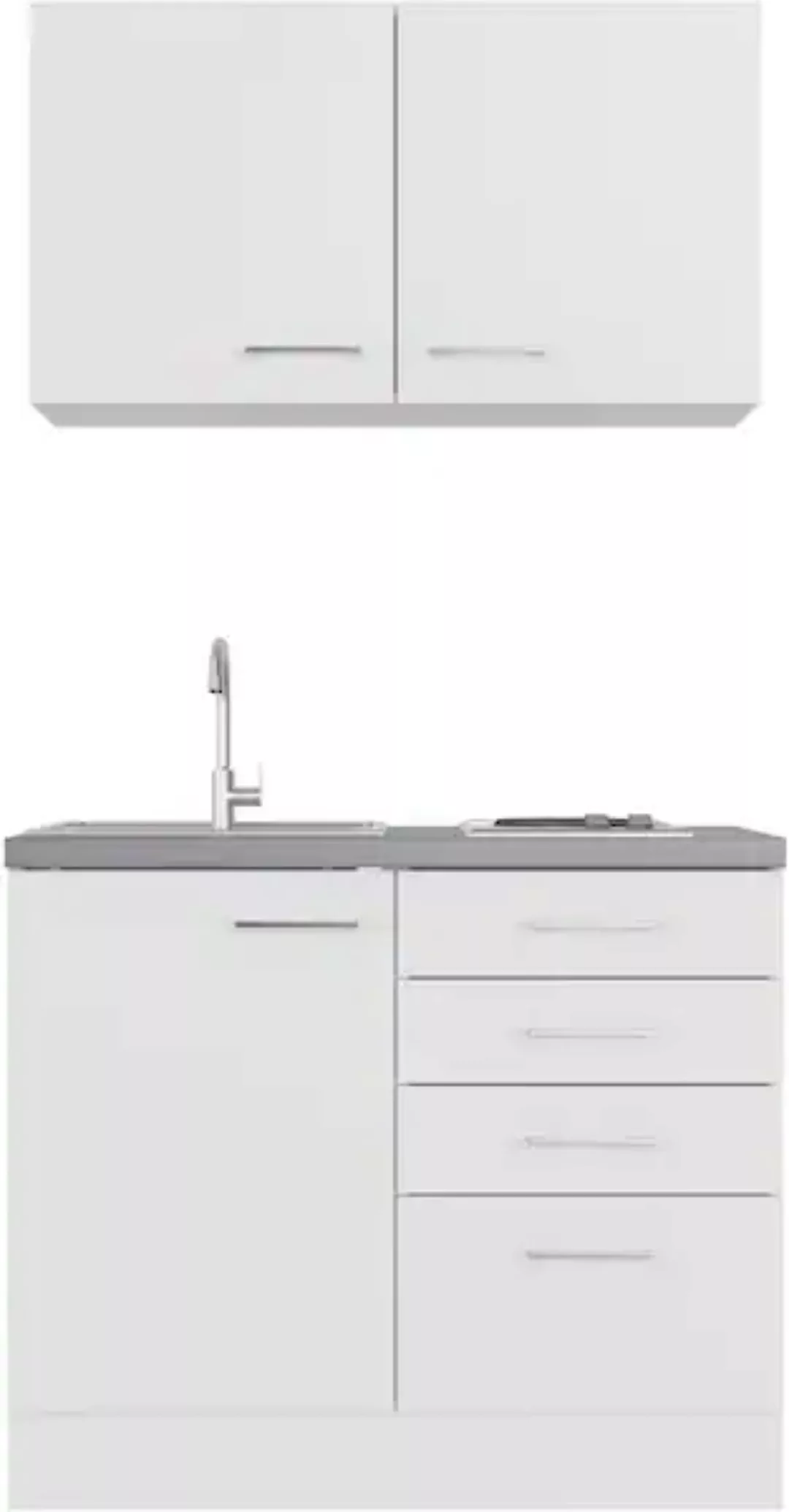 Flex-Well Küchenzeile »Kopenhagen«, Breite 100 cm, mit Kochfeld und Spüle, günstig online kaufen