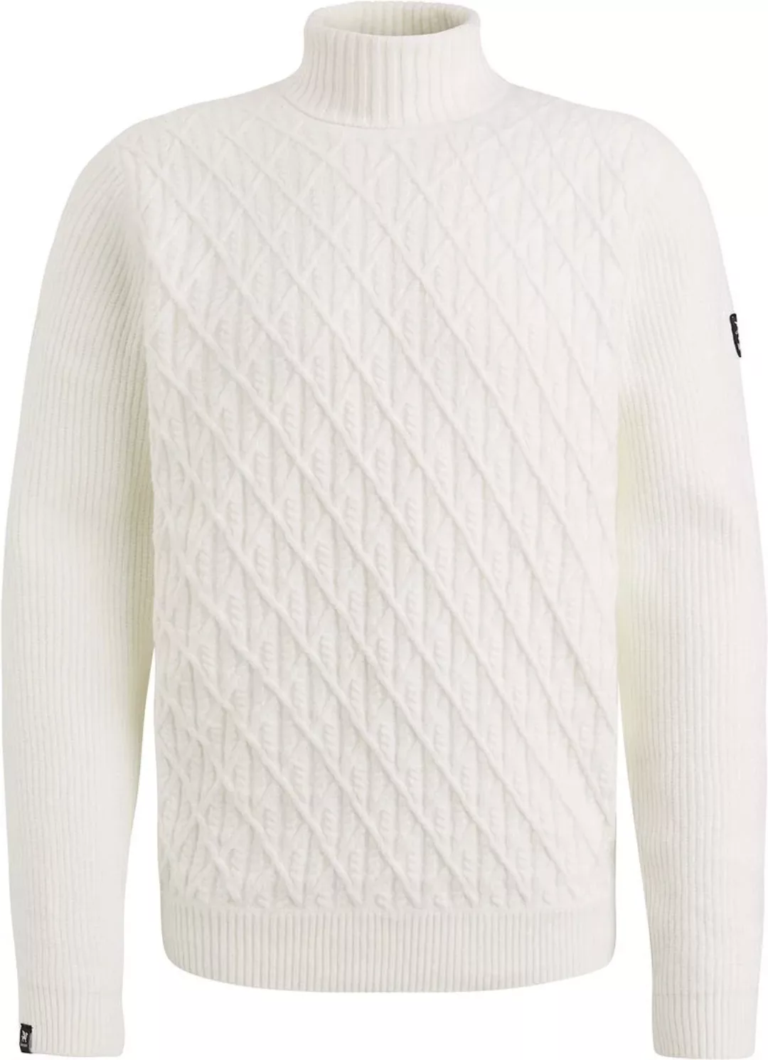 Vanguard Rollkragenpullover Struktur Off White - Größe M günstig online kaufen