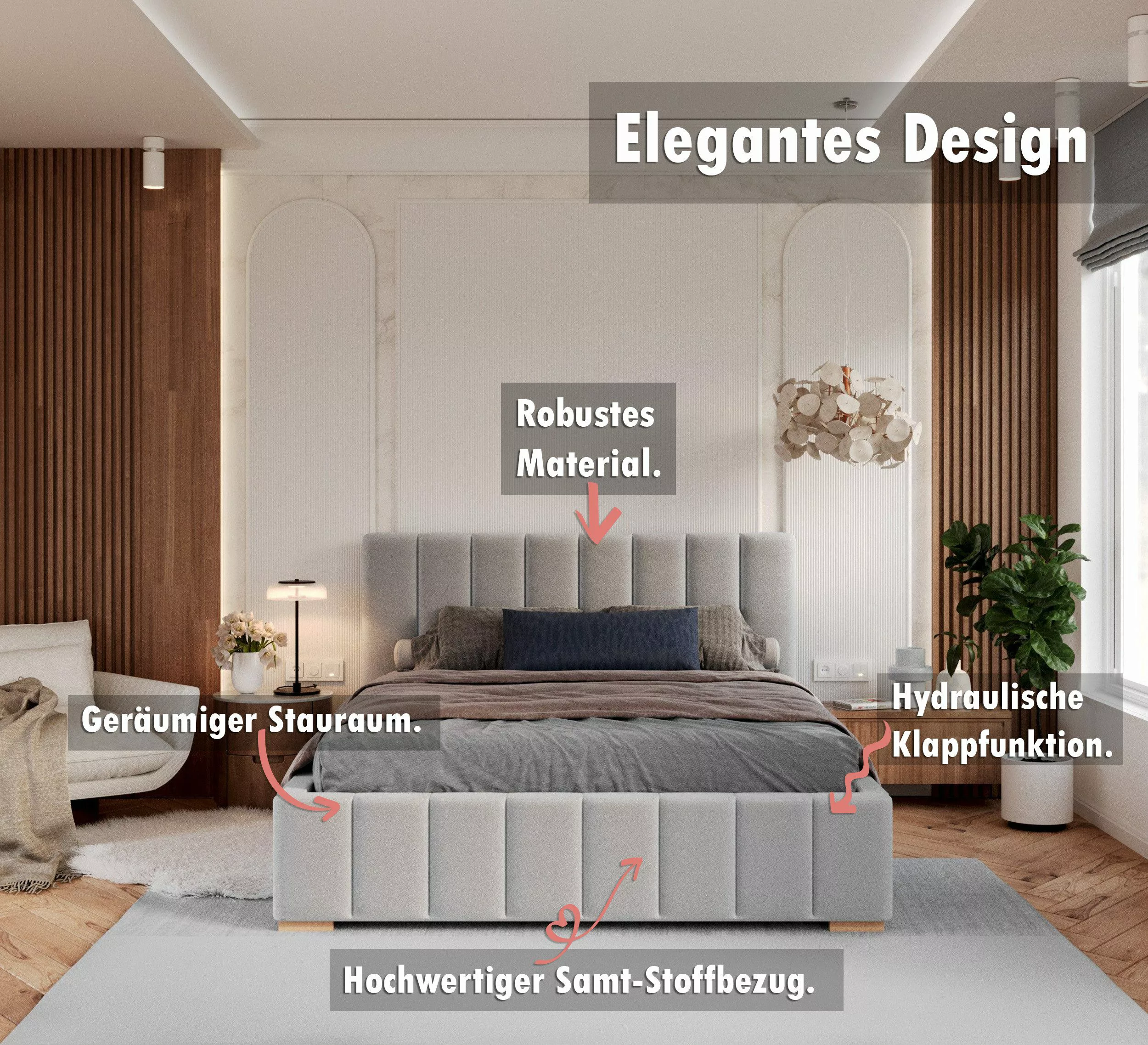 FDM Polsterbett Stauraumbett Bettgestell 90x200, 120x200, günstig online kaufen