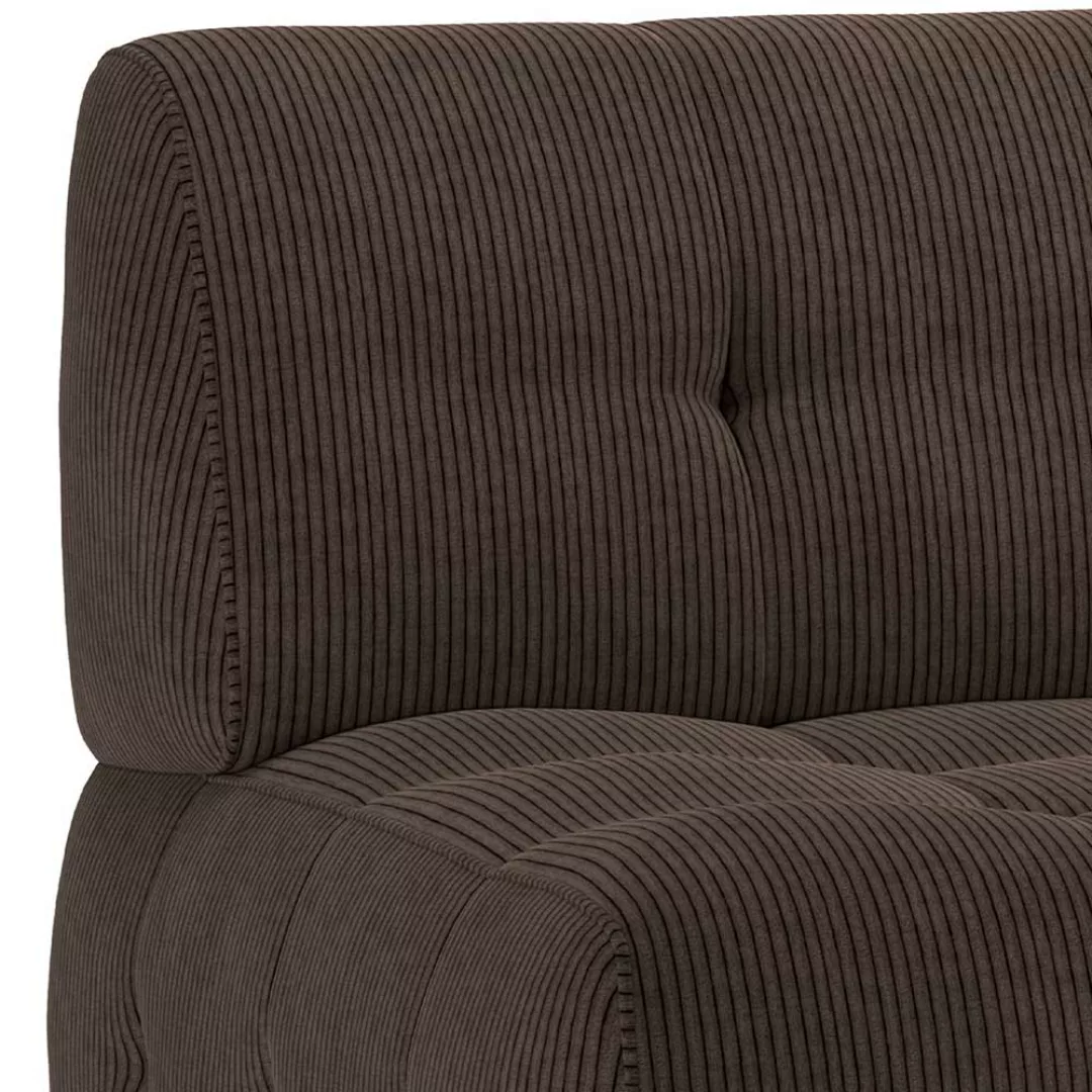 Sofa Modul Einsitzer in Graubraun Cord Rücken echt bezogen günstig online kaufen