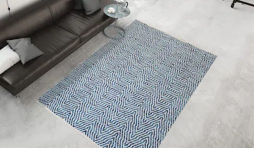 calo-deluxe Teppich »Luba 433«, rechteckig, 7 mm Höhe, reine Baumwolle, han günstig online kaufen