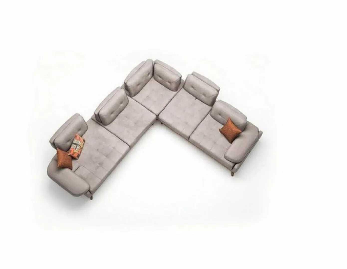 JVmoebel Ecksofa Braunes Wohnzimmer Ecksofa Designer Polster L-Form Couch P günstig online kaufen