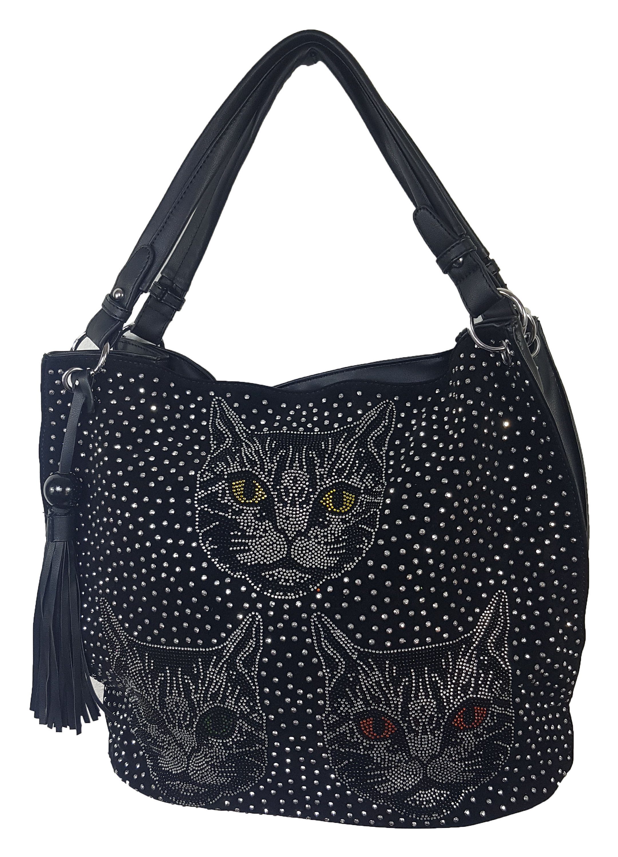 Einkaufszauber Beuteltasche Beutel Handtasche Katzen, Katzen günstig online kaufen