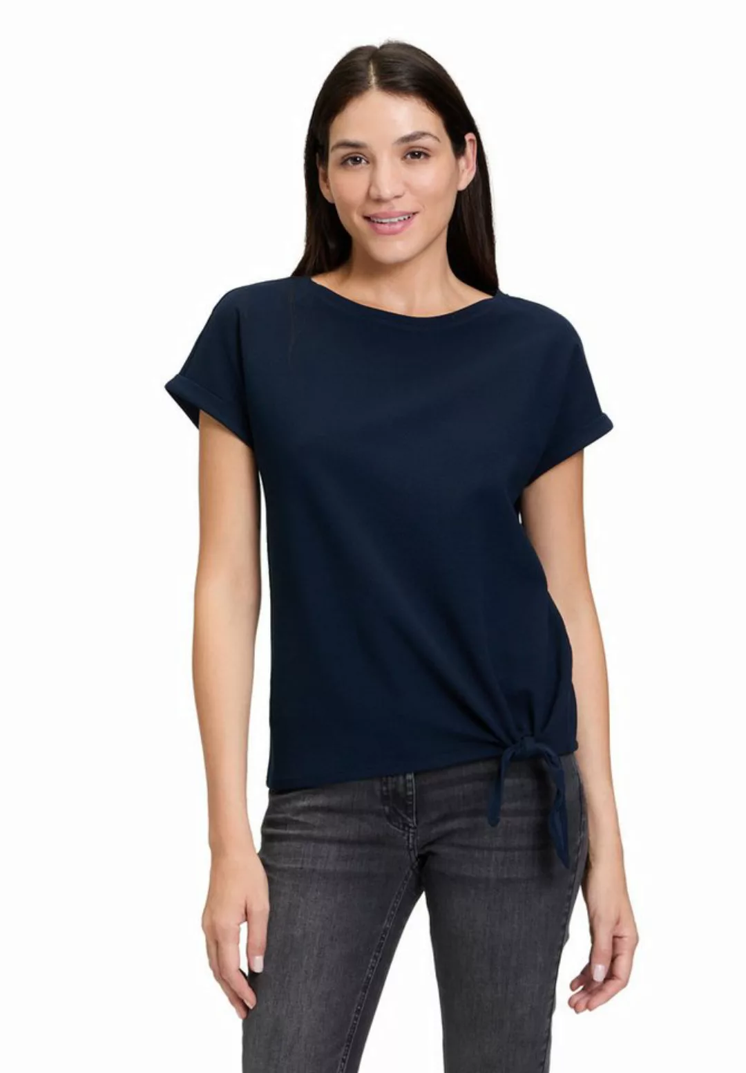 Betty Barclay Kurzarmshirt Betty Barclay Halbarm-Shirt mit Schleifenknoten günstig online kaufen