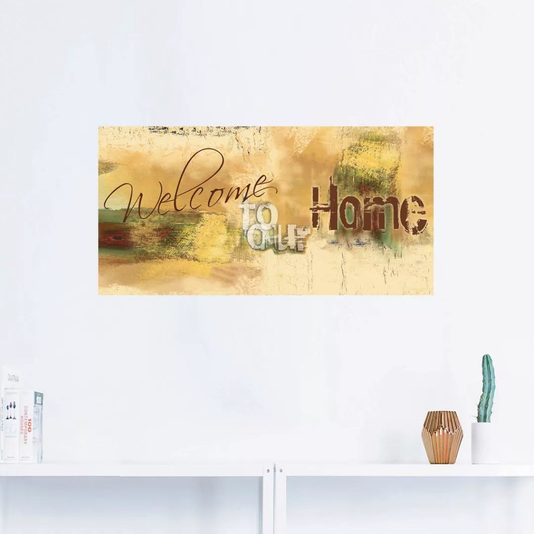 Artland Wandbild "Willkommen in unserem Zuhause", Sprüche & Texte, (1 St.), günstig online kaufen